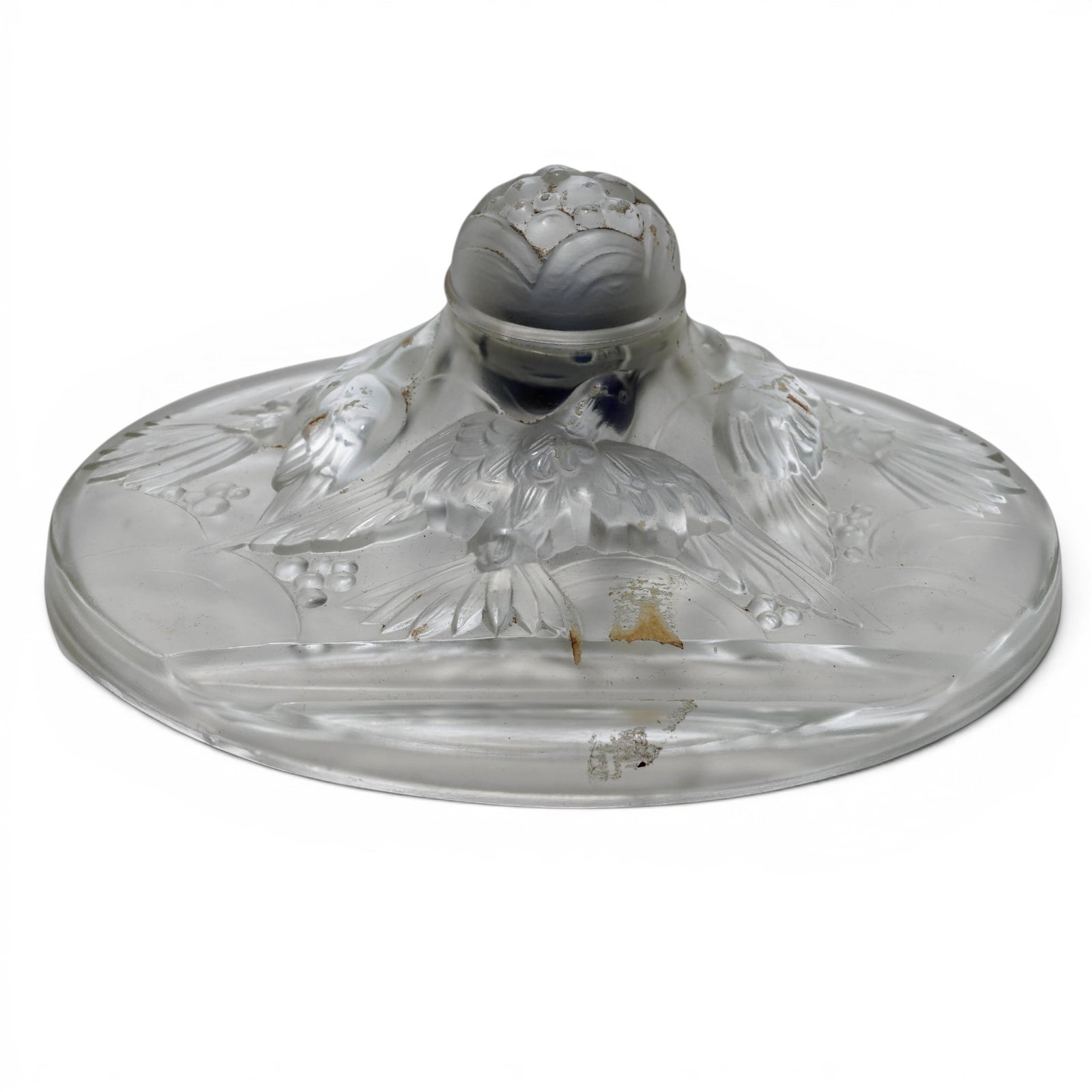 Verlys Art Deco Frosted Crystal Inkwell (1 of 6)