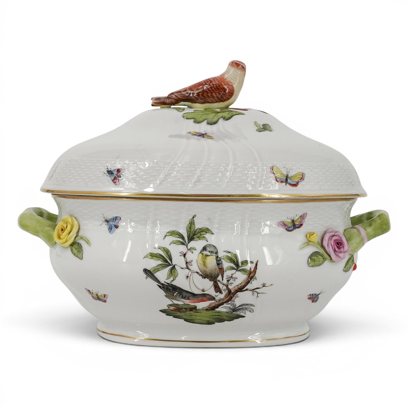 Antique Herend "Rothschild Bird" Porcelain Tureen (1 of 13)