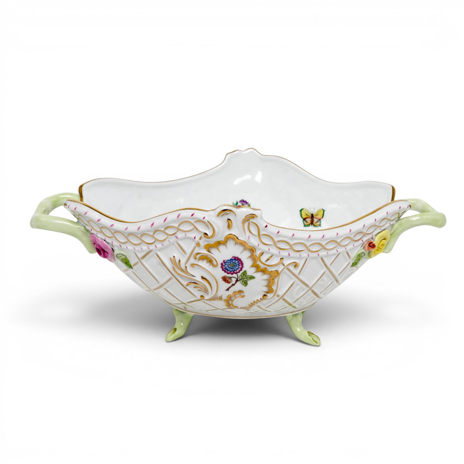 Herend Porcelain Queen Victoria Footed Bowl (1 of 7)