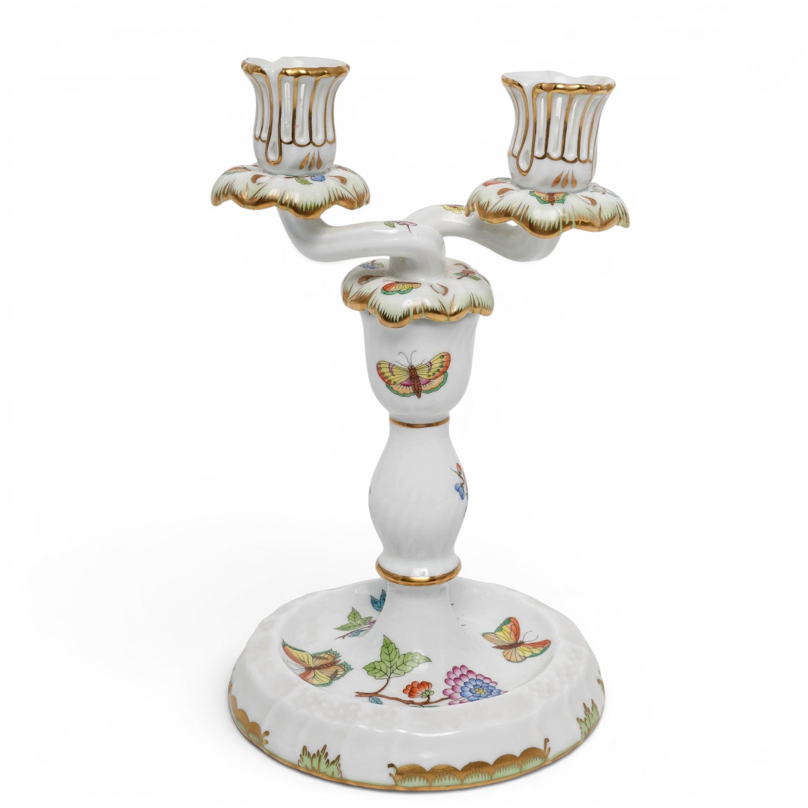 Herend "Queen Victoria" Porcelain Candlestick (1 of 10)