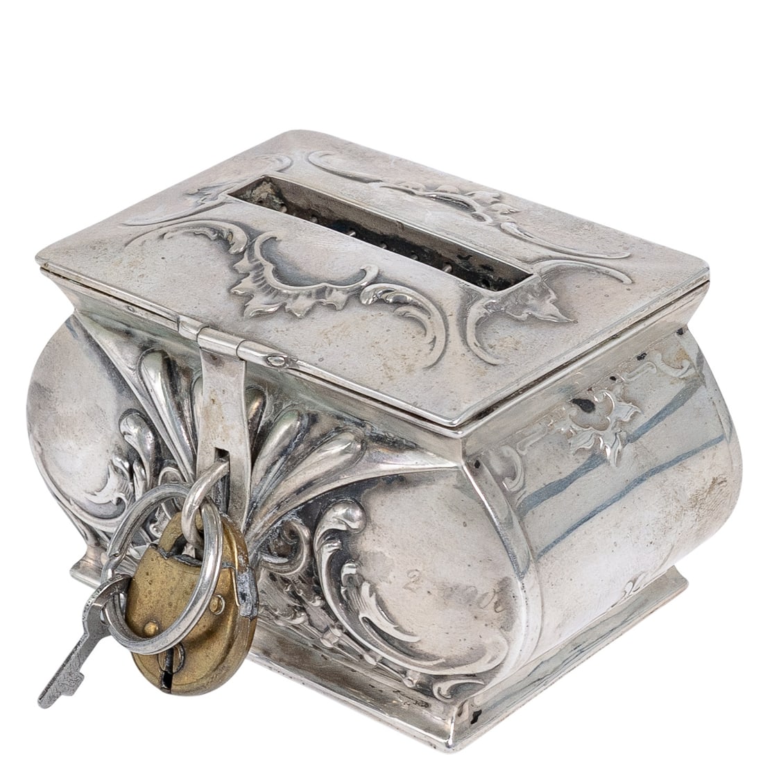 Antique German 800 Silver Coin Box (1 of 6)
