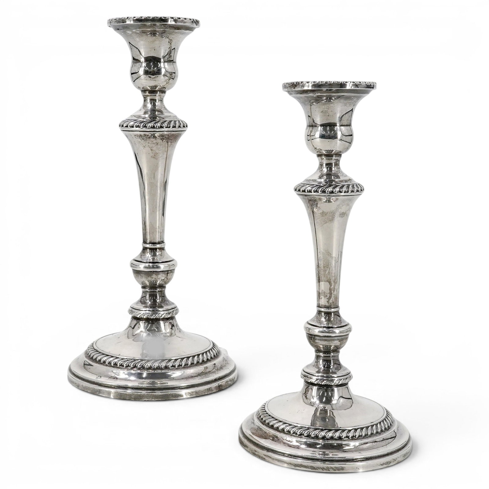 Pair Of Smith & Smith Weighted Sterling Silver Candlesticks (1 of 6)