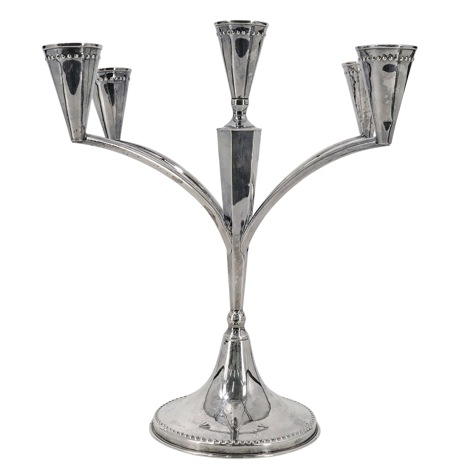 Hatzorfim 800 Silver Five Arms Candelabra (1 of 8)