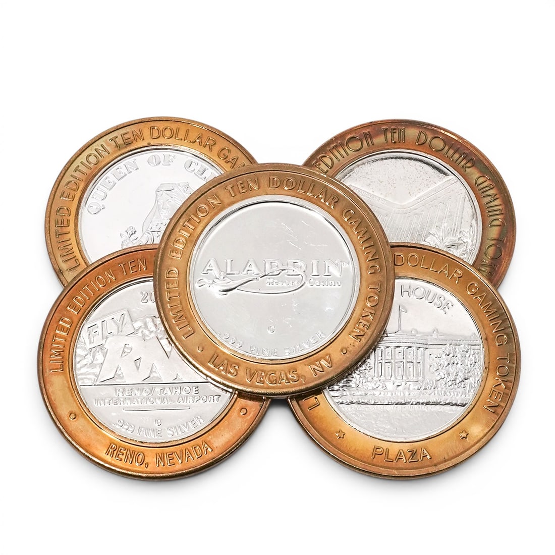 (5 pc) .999 Silver Vegas Gaming Coins (1 of 4)
