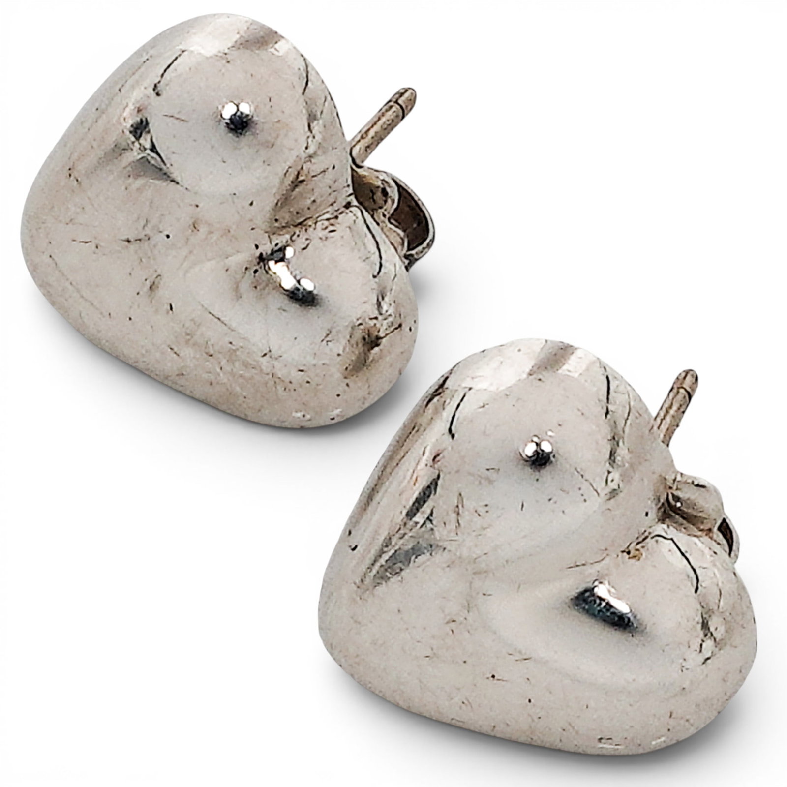Tiffany & Co. Sterling Silver Heart Stud Earrings (1 of 3)