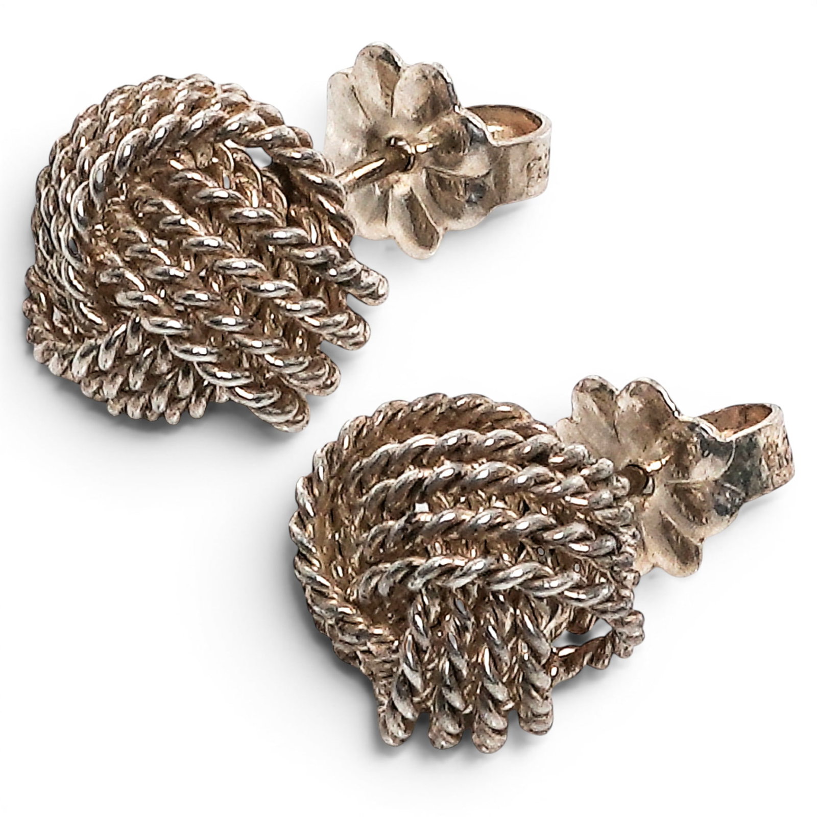 Tiffany & Co. Sterling Silver Twist Knot Stud Earrings (1 of 4)
