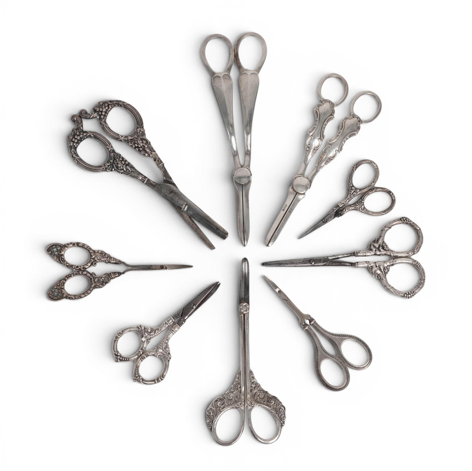 (9pc) Tiffany and Co. & Other Sterling Silver Shears (1 of 8)