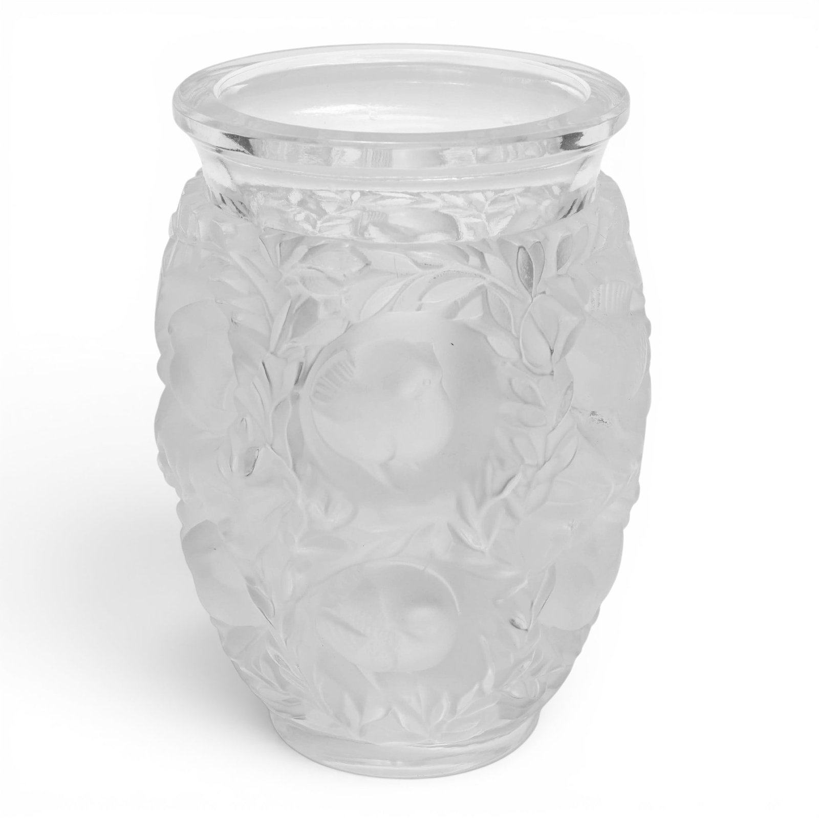 Lalique Bagatelle Crystal Sparrow Vase (1 of 7)
