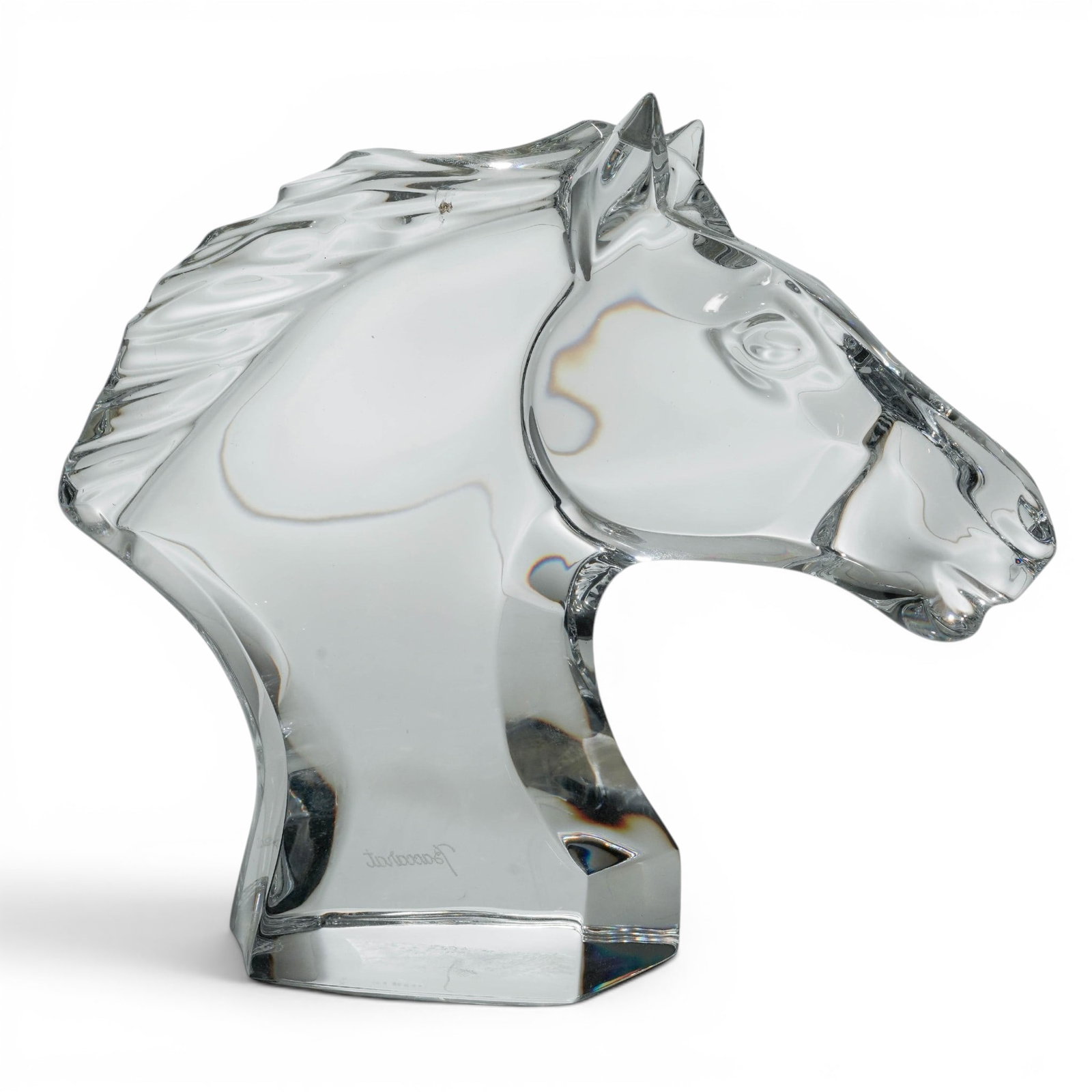 Baccarat Horse Head Crystal Paperweight (1 of 6)