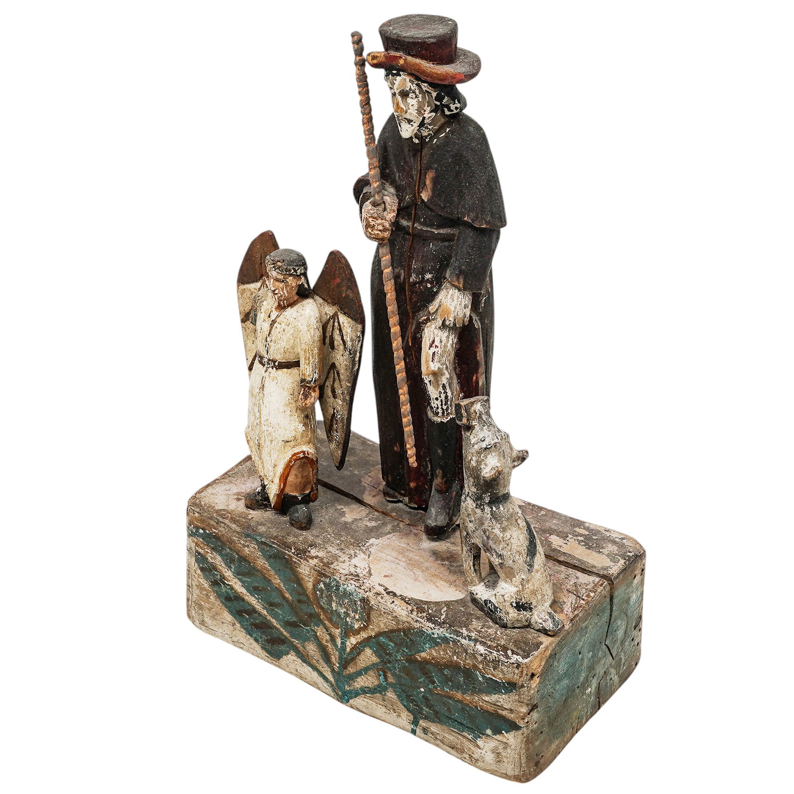 19th Cent St. Roch Wooden Santos Figure (1 of 7)