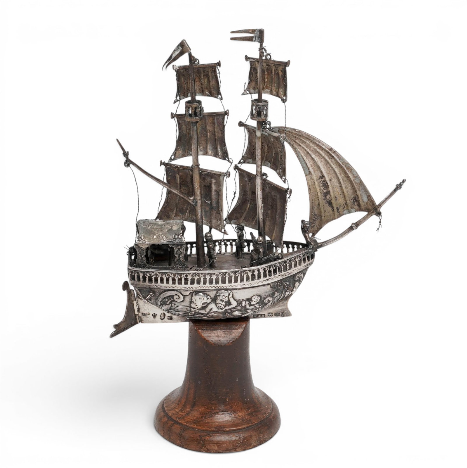 Berthold Muller Hanau Sterling Silver "Nef" Model Ship (1 of 10)