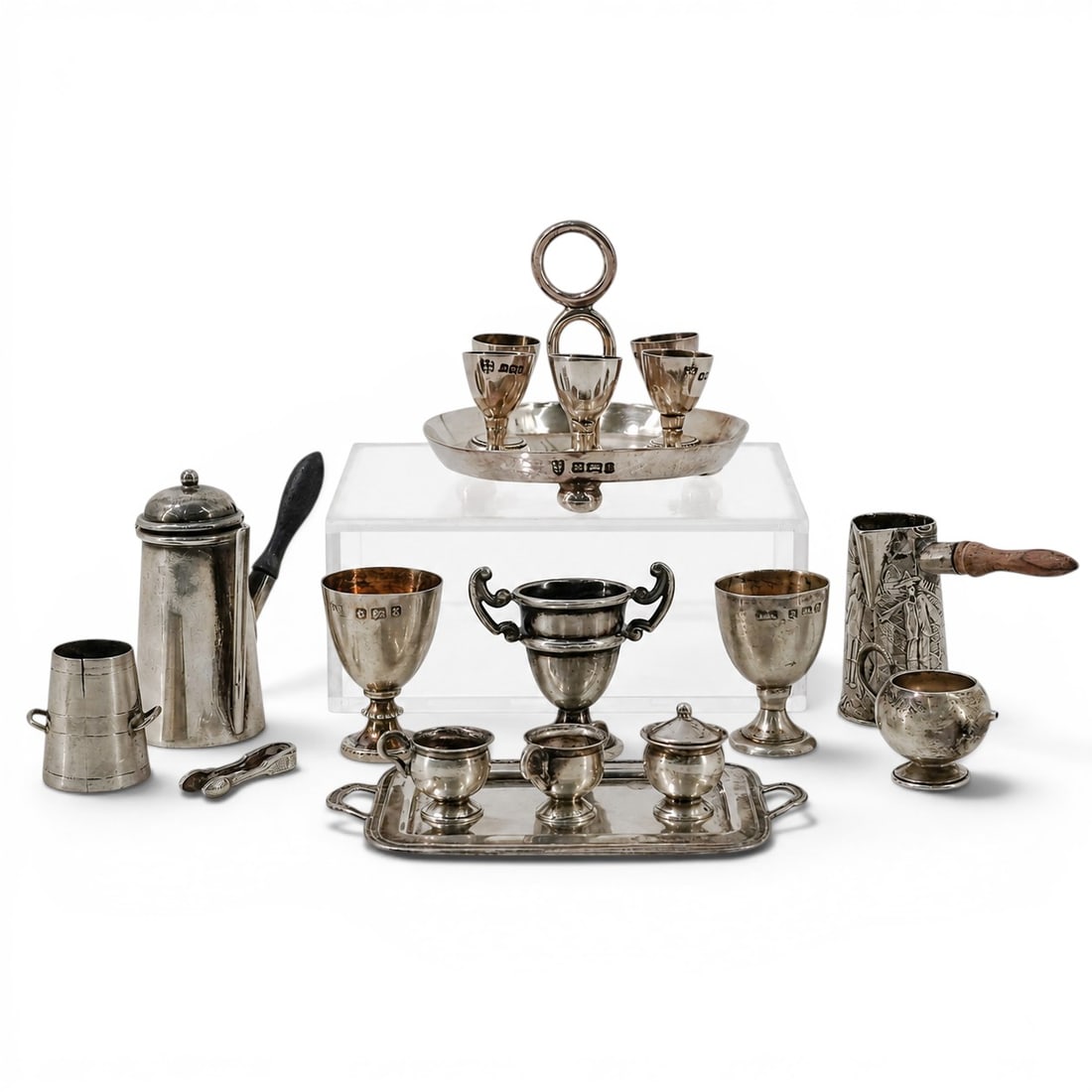(20 pcs) Antique Sterling Silver Miniature Kitchenware (1 of 10)