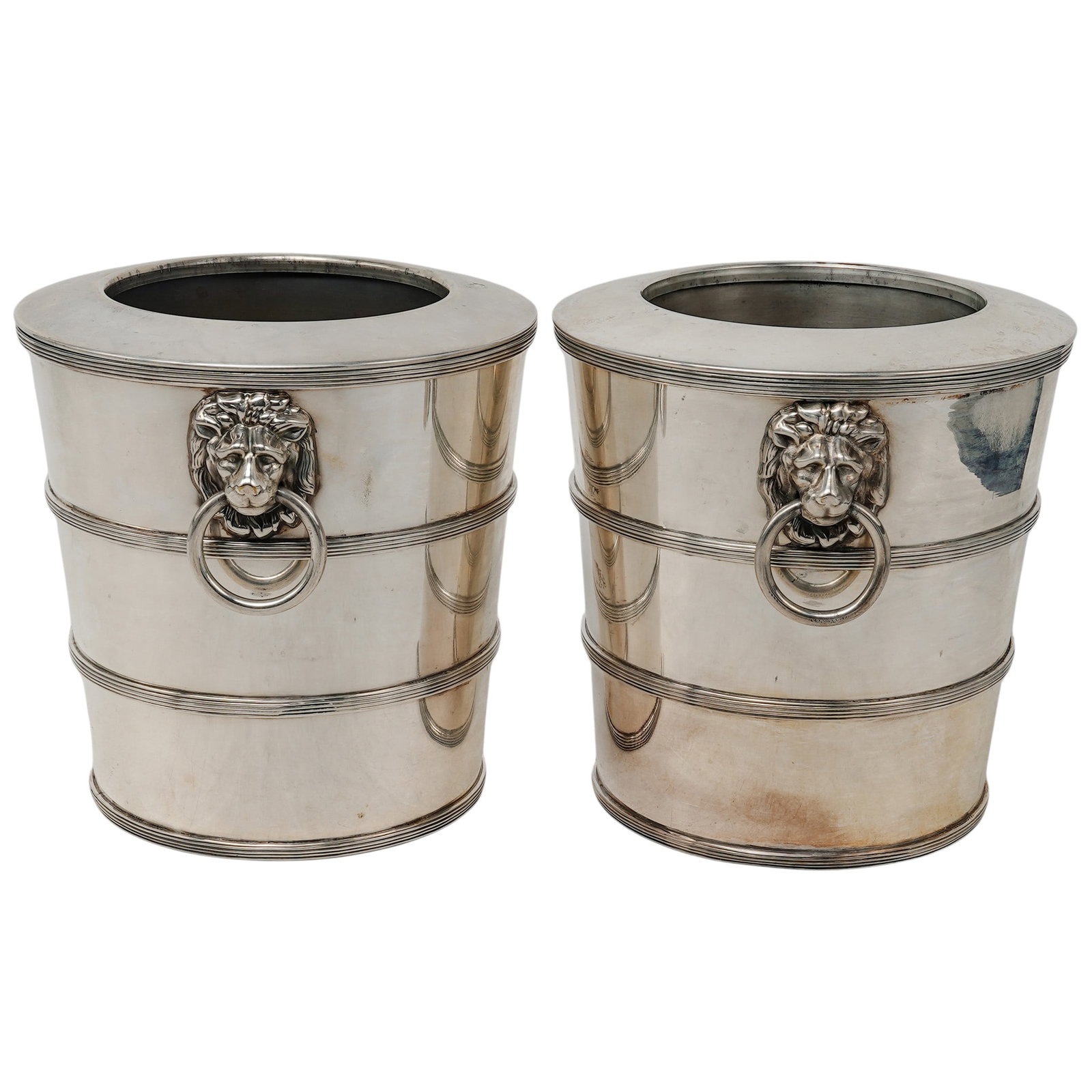 Pair Of 19th Cent. Old Sheffield Plate Wine Coolers (1 of 11)