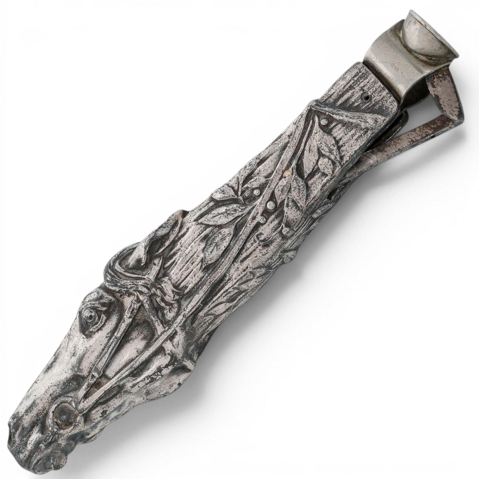 Antique Silverplated Head Cigar Cutter (1 of 12)