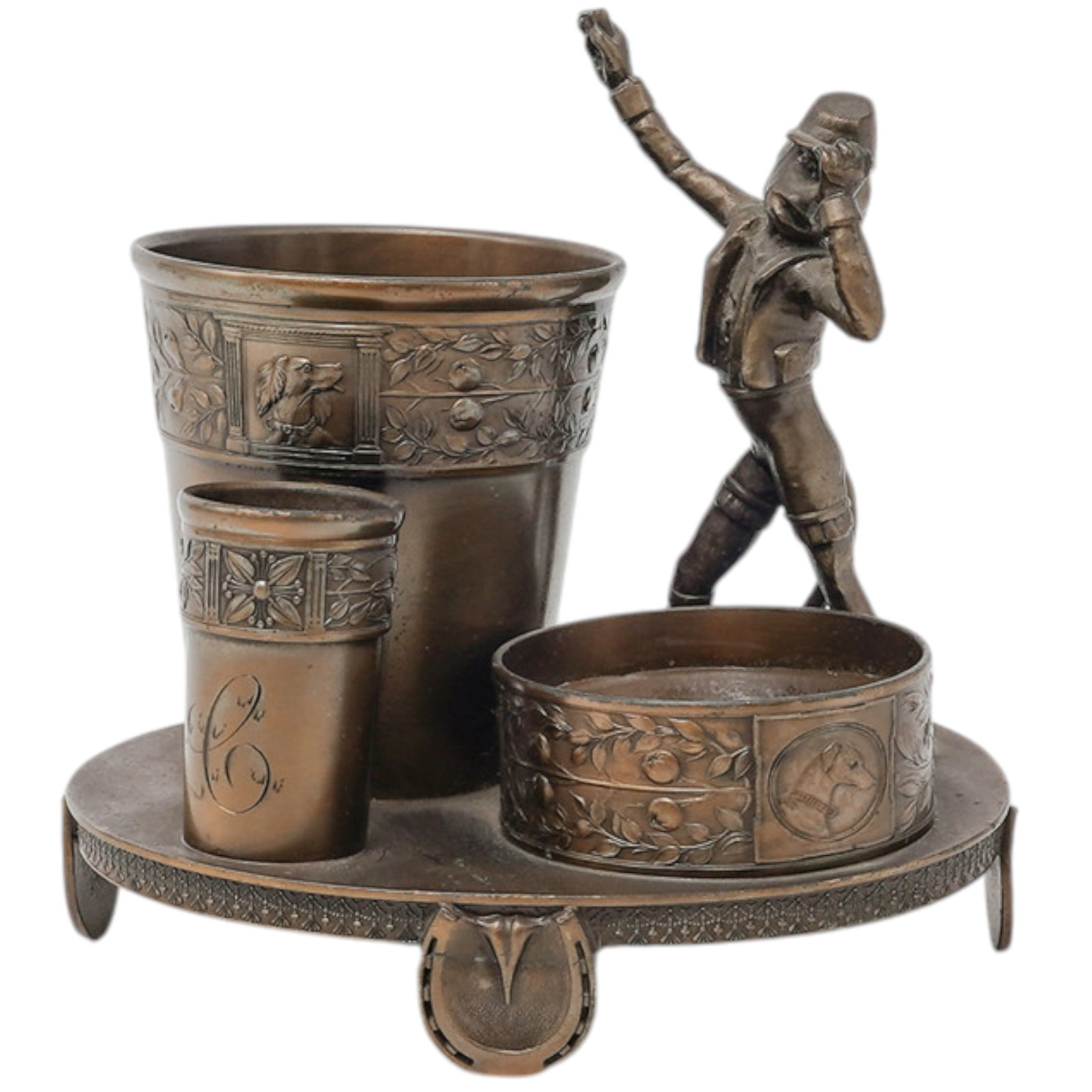 Antique Reed & Barton Brass Monkey Smokers Set (1 of 12)