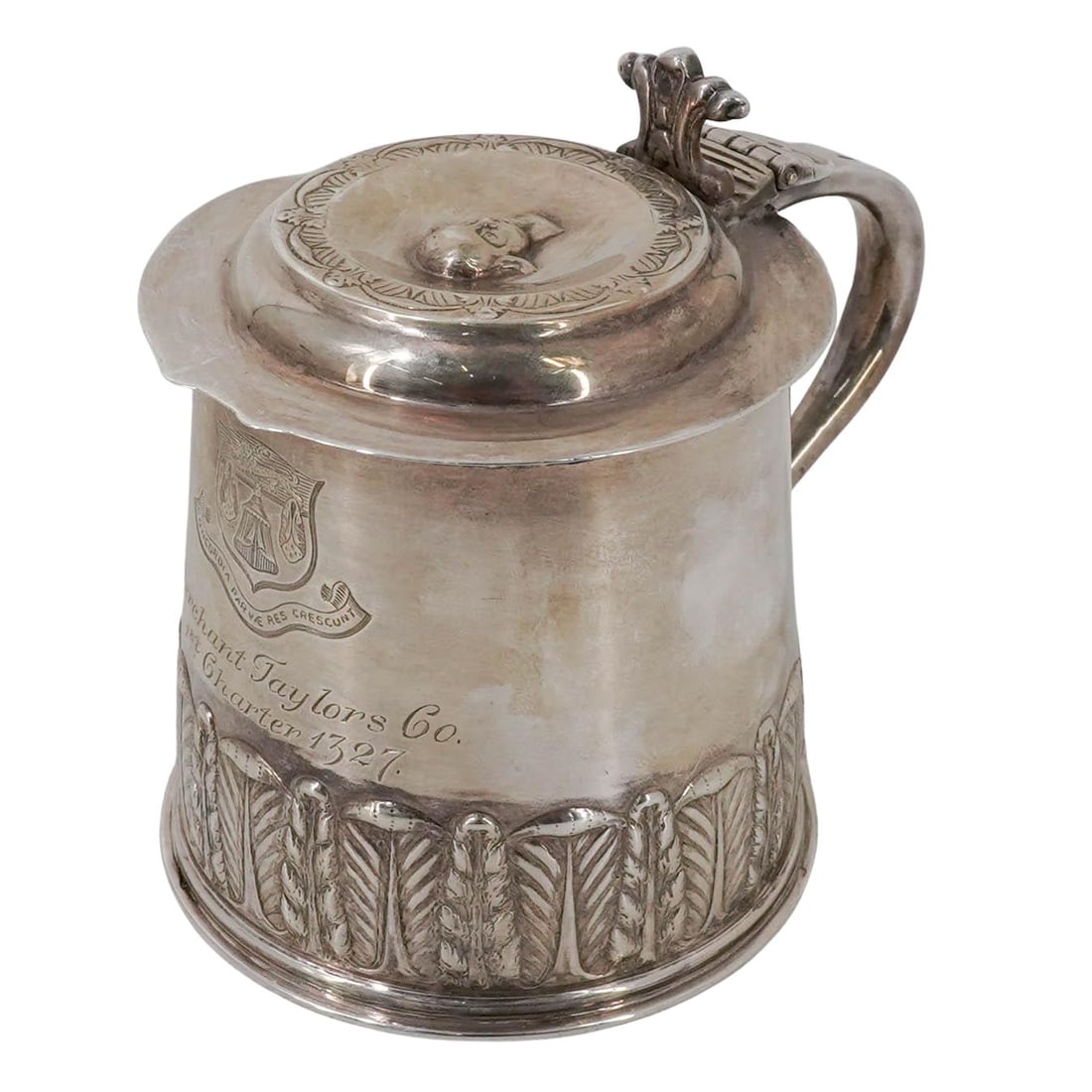 Merchant Taylor's Co Sterling Silver Lidded Tankard (1 of 10)