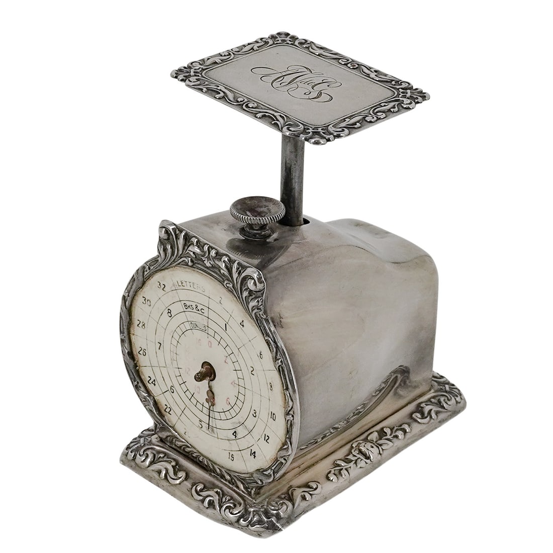 Antique English Sterling Silver Miniature Postal Scale (1 of 8)