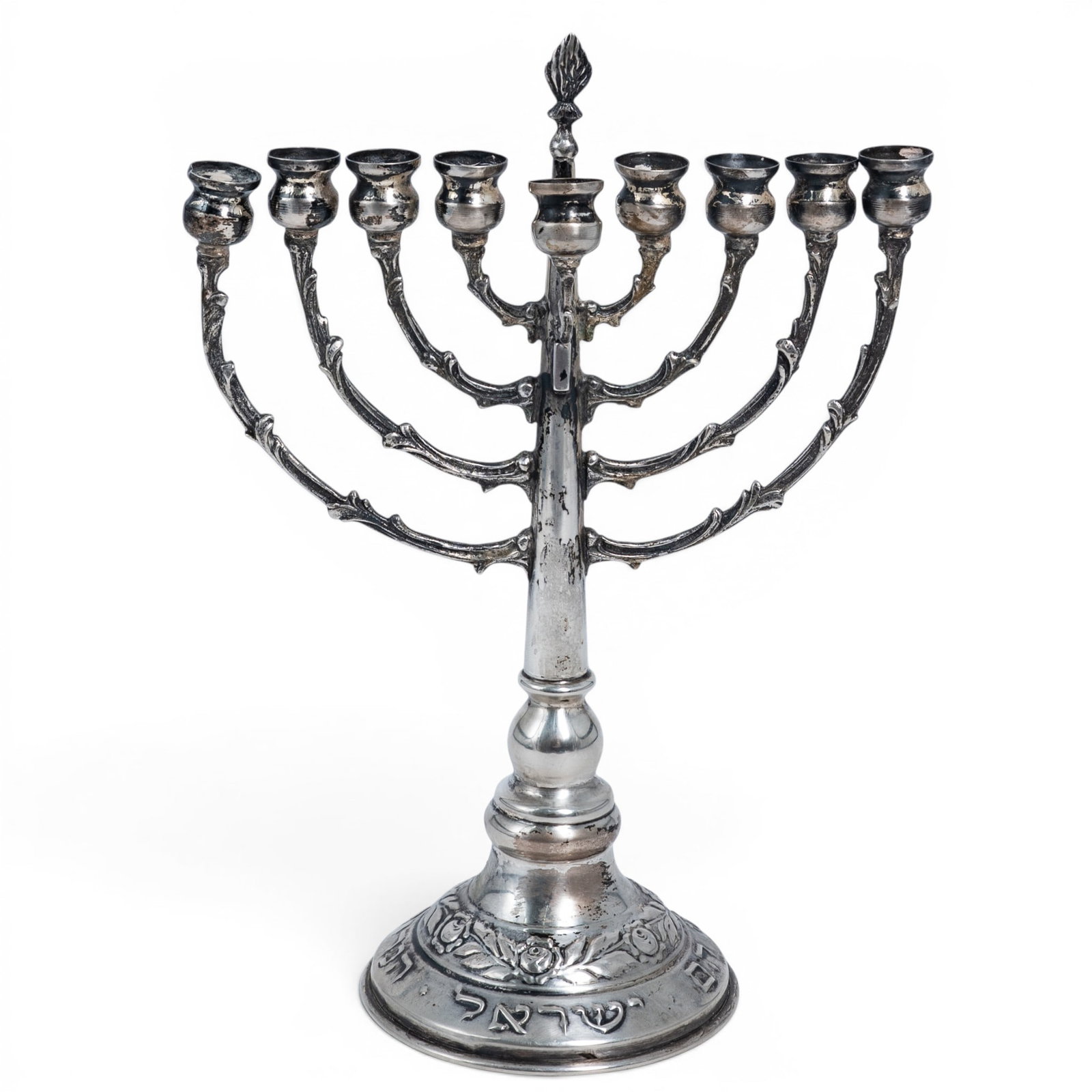 Antique Judiaca 800 Silver Menorah (1 of 6)
