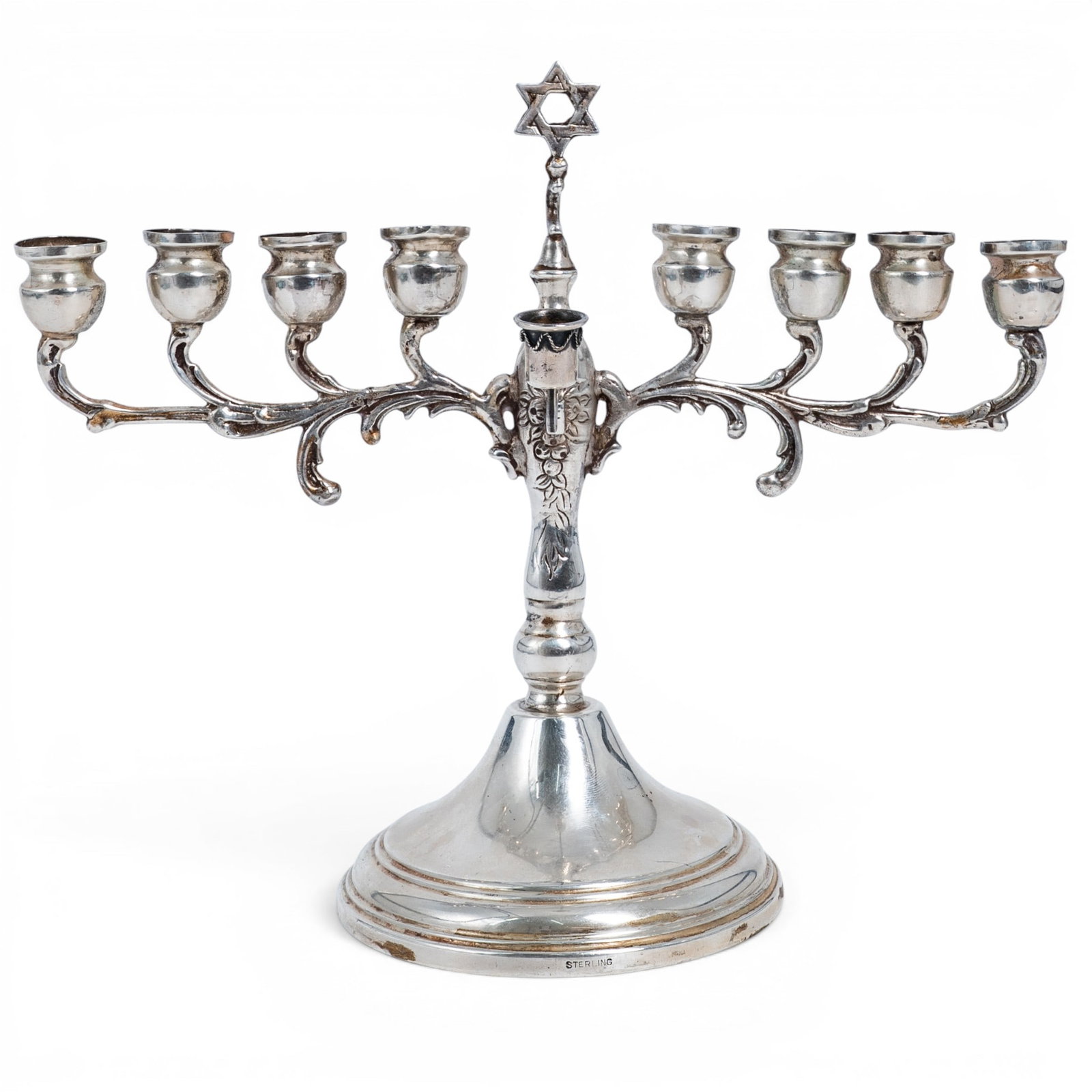 Antique Judiaca Sterling Silver Menorah (1 of 5)