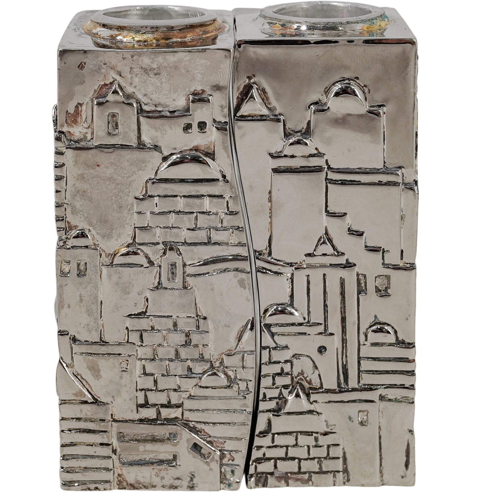 Pair H Karshi Jerusalem Sterling Candle Holders (1 of 8)