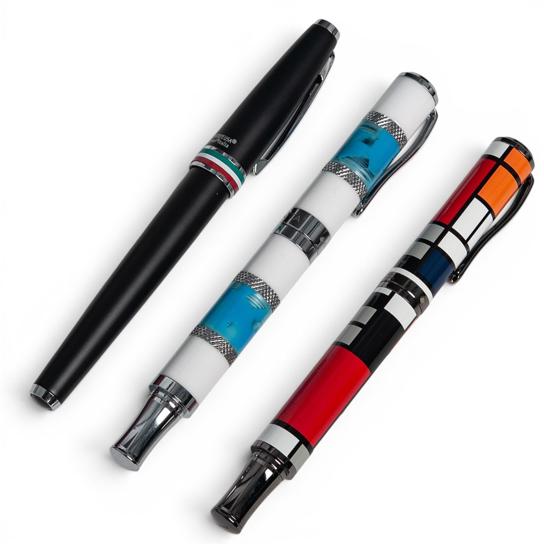 (3pc) Monteverde USA Regatta Fountain Pen Collection: (3pc) Monteverde USA Regatta Fountain Pen Collection 21st Cent.,American The lot is presented in its original boxes; each piece is marked "Monteverde USA," and includes: (1) Monteverde Regatta Sport