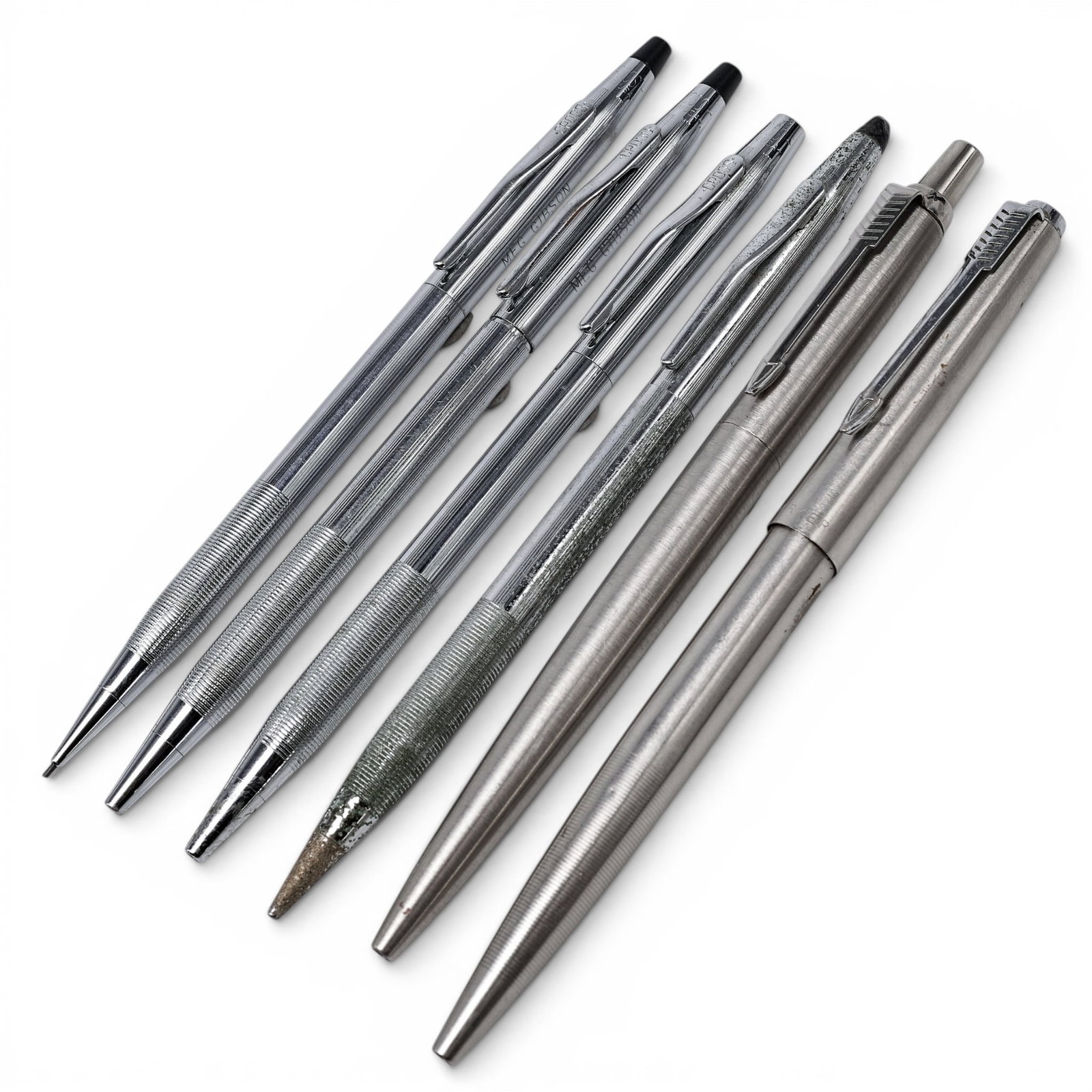 (6 pc) Lot of Cross & Parker Ballpoint Pens & Mechanical Pencils (1 of 9)