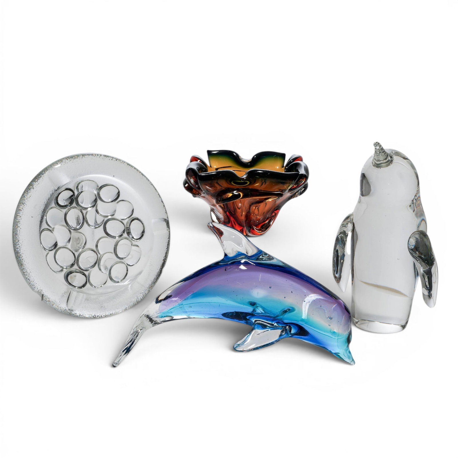 (4pc) Vintage Murano Style Glass Group (1 of 10)