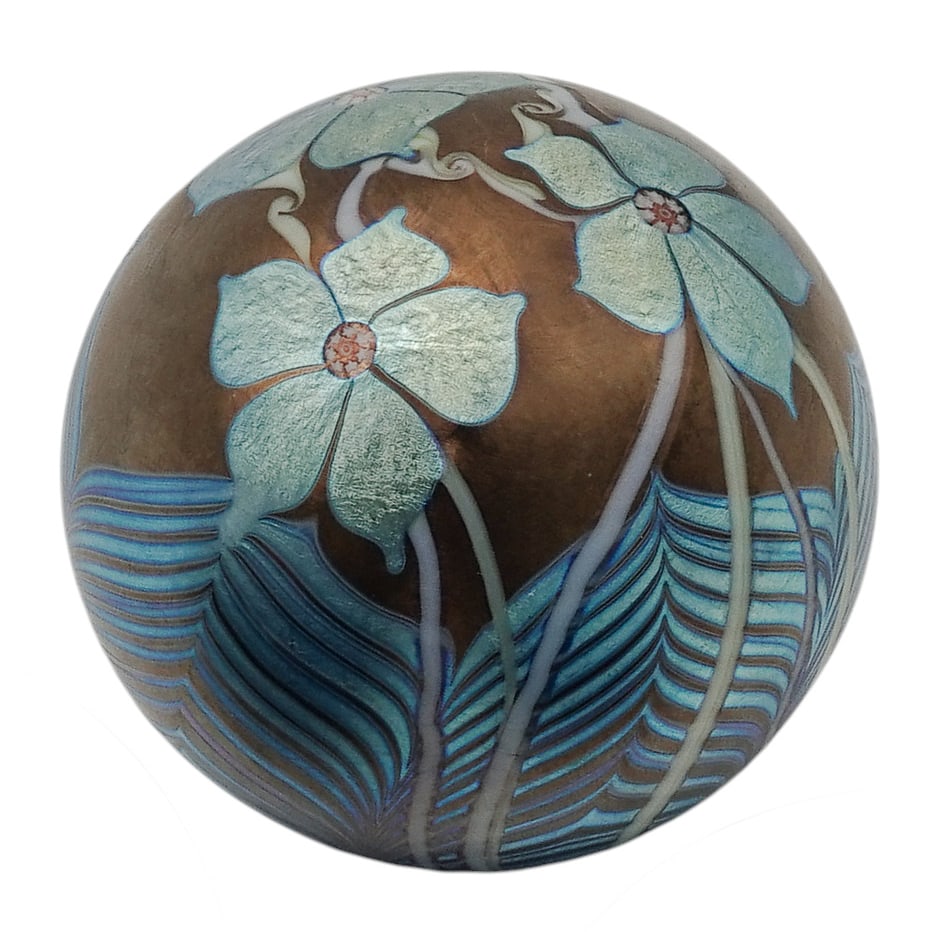 Orient & Flume Iridescent Art Glass Paperweights (1 of 4)