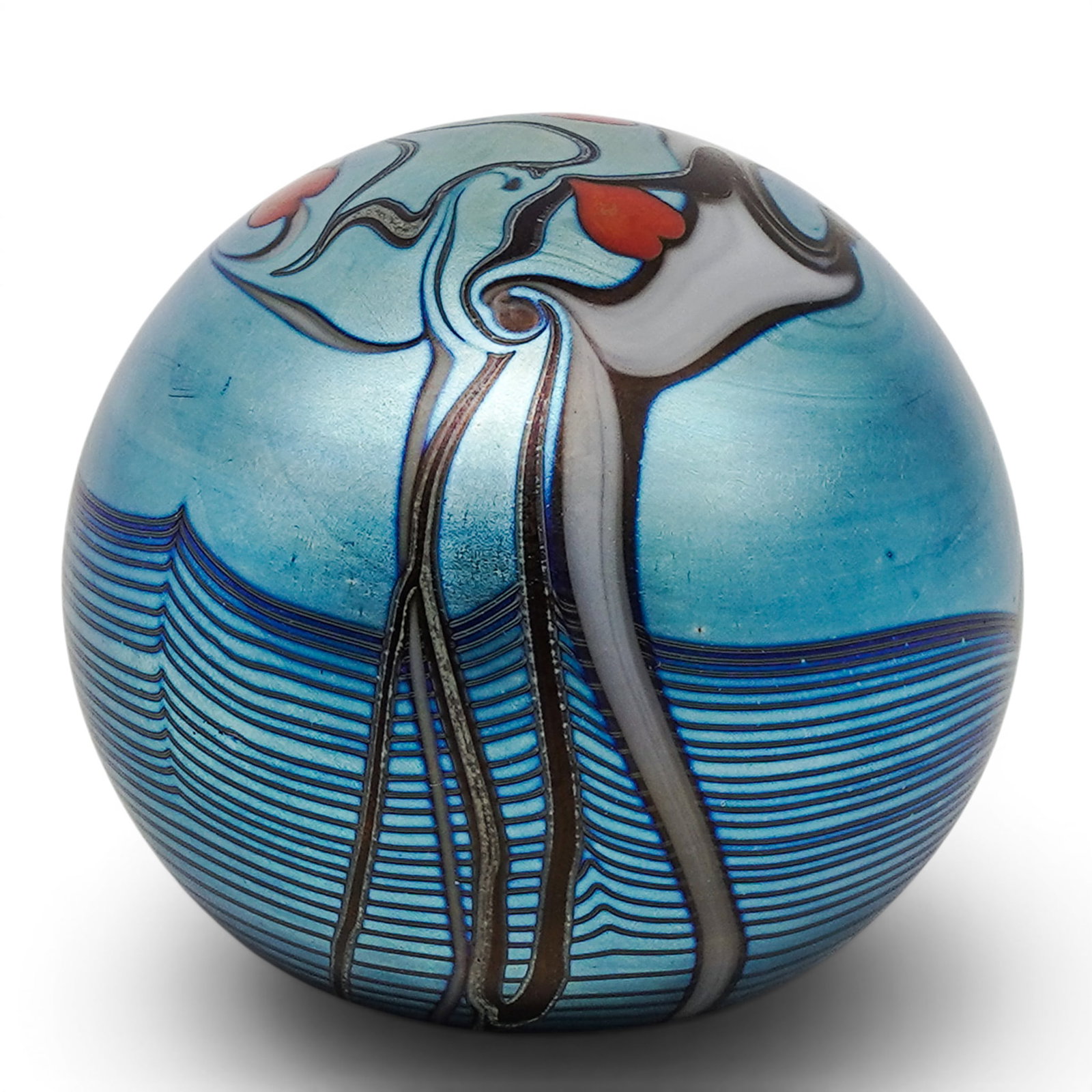 Orient & Flume Studio Iridescent Glass Paperweight Sculpture (1 of 4)