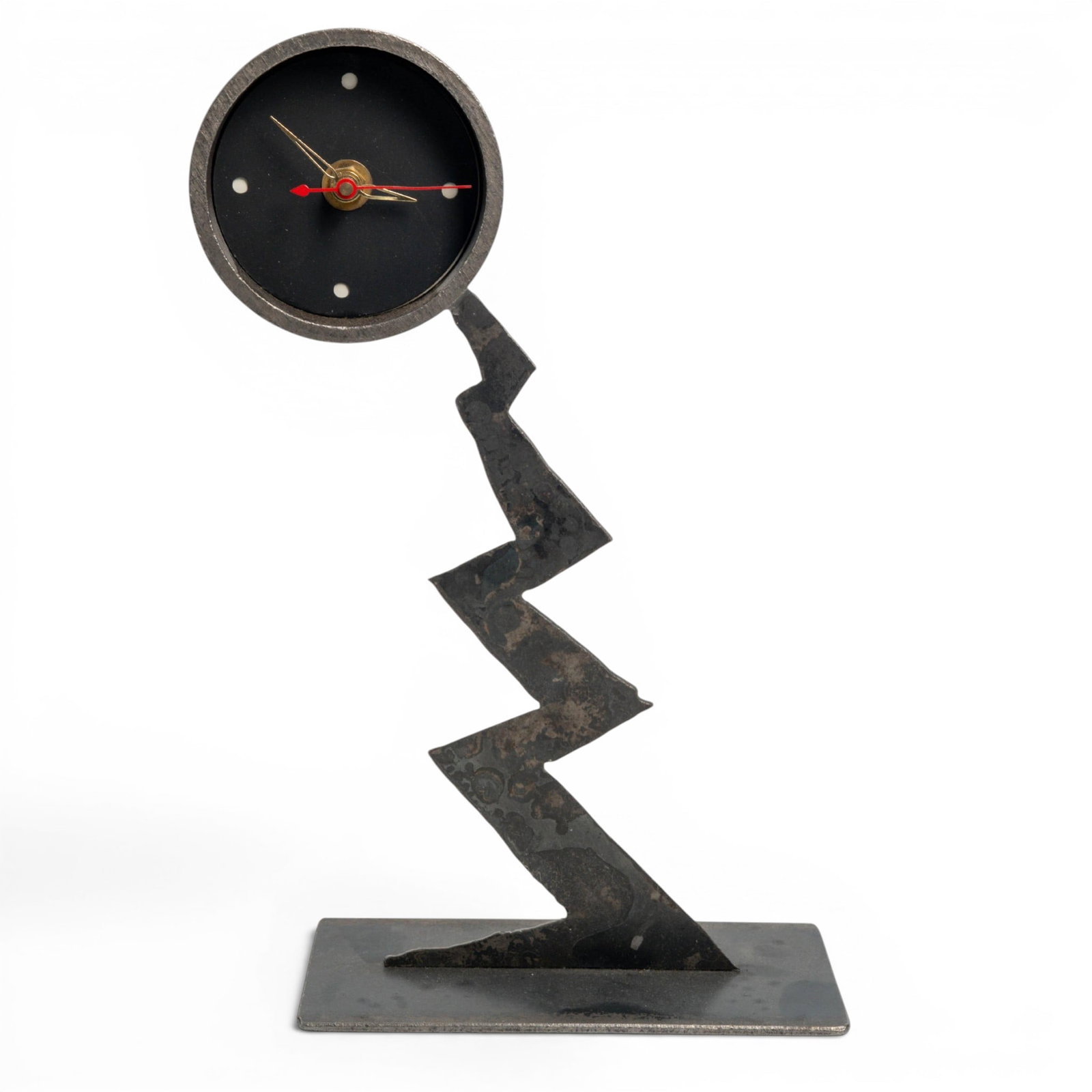 Blackthorne Forge Studio Postmodern Industrial Sculptural Desk Clock (1 of 5)