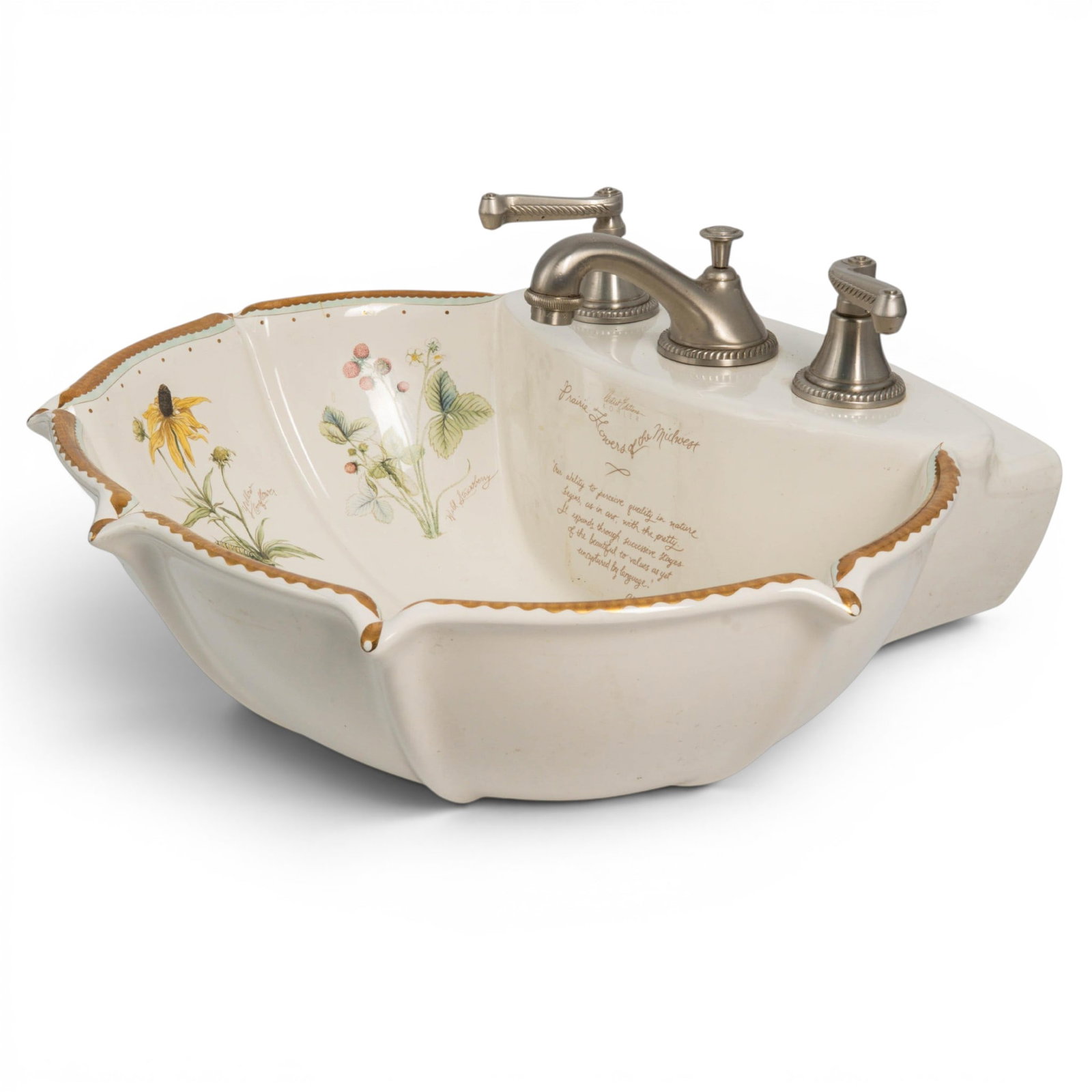 Kohler Artist Editions "Prairie Flowers of the Midwest" Sink Basin (1 of 9)