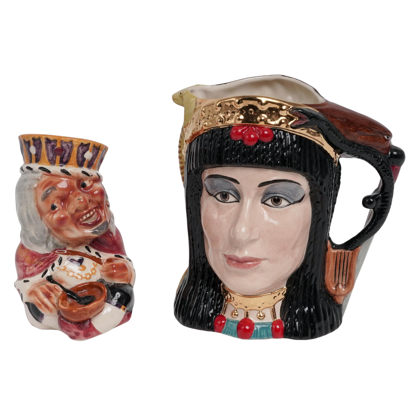 (2pc) English Royal Doulton And Shorter & Son Porcelain Jug: (2pc) English Royal Doulton And Shorter & Son Porcelain Jug 20th Cent., English English Royal Doulton and Shorter & Son porcelain jug group, including: (1)Royal Doulton. Antony & Cleopatra "Star-Cross