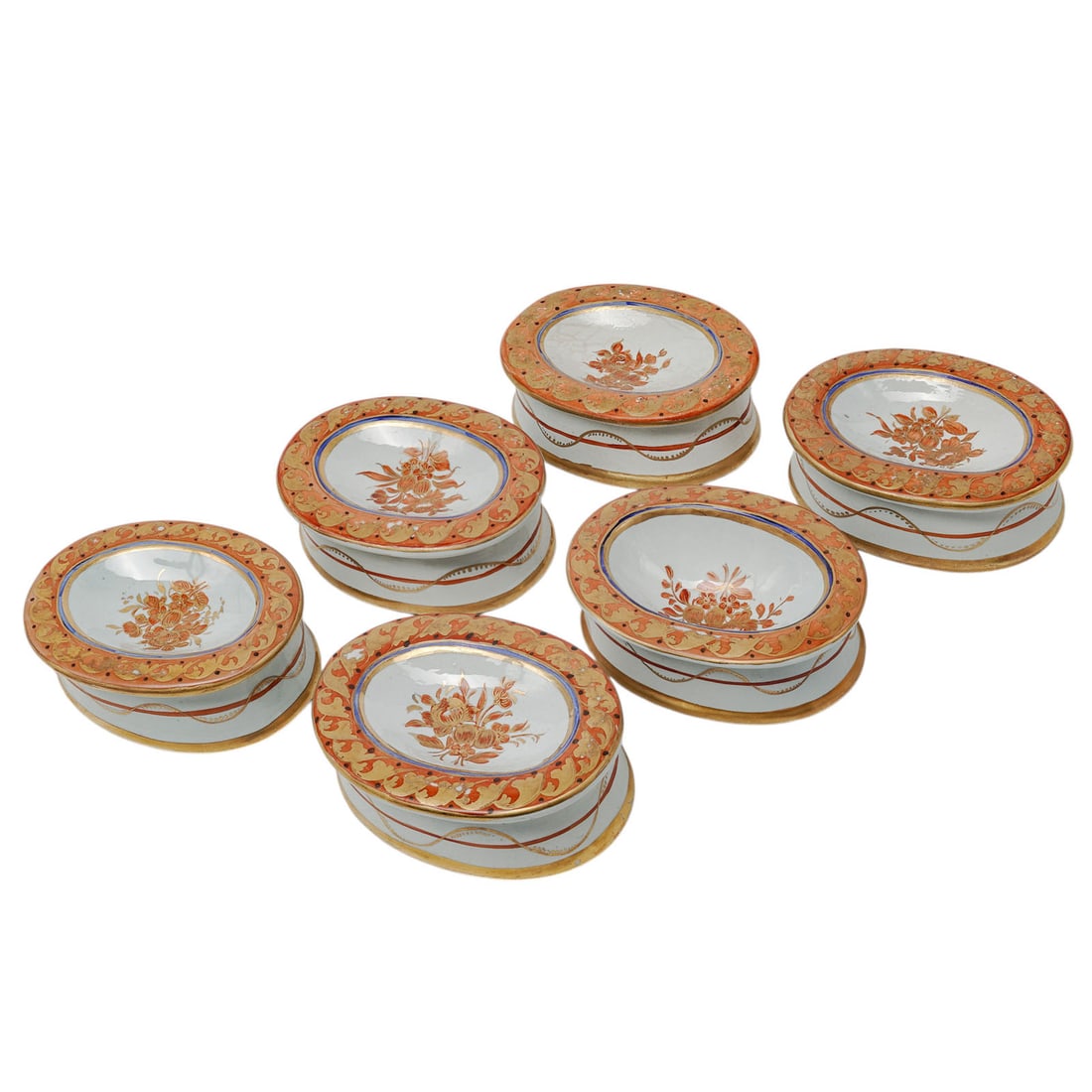 (6pc) Mottahedeh Vista Alegre Porcelain Salt Cellars (1 of 9)