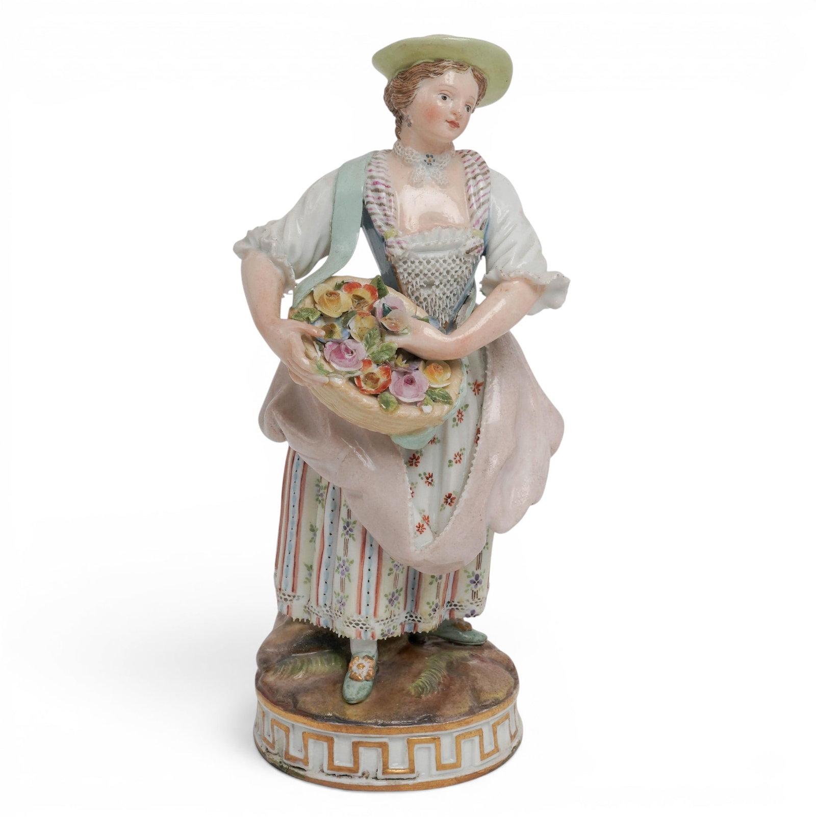 Antique Meissen Porcelain Figurine "Gardener Girl" (1 of 9)