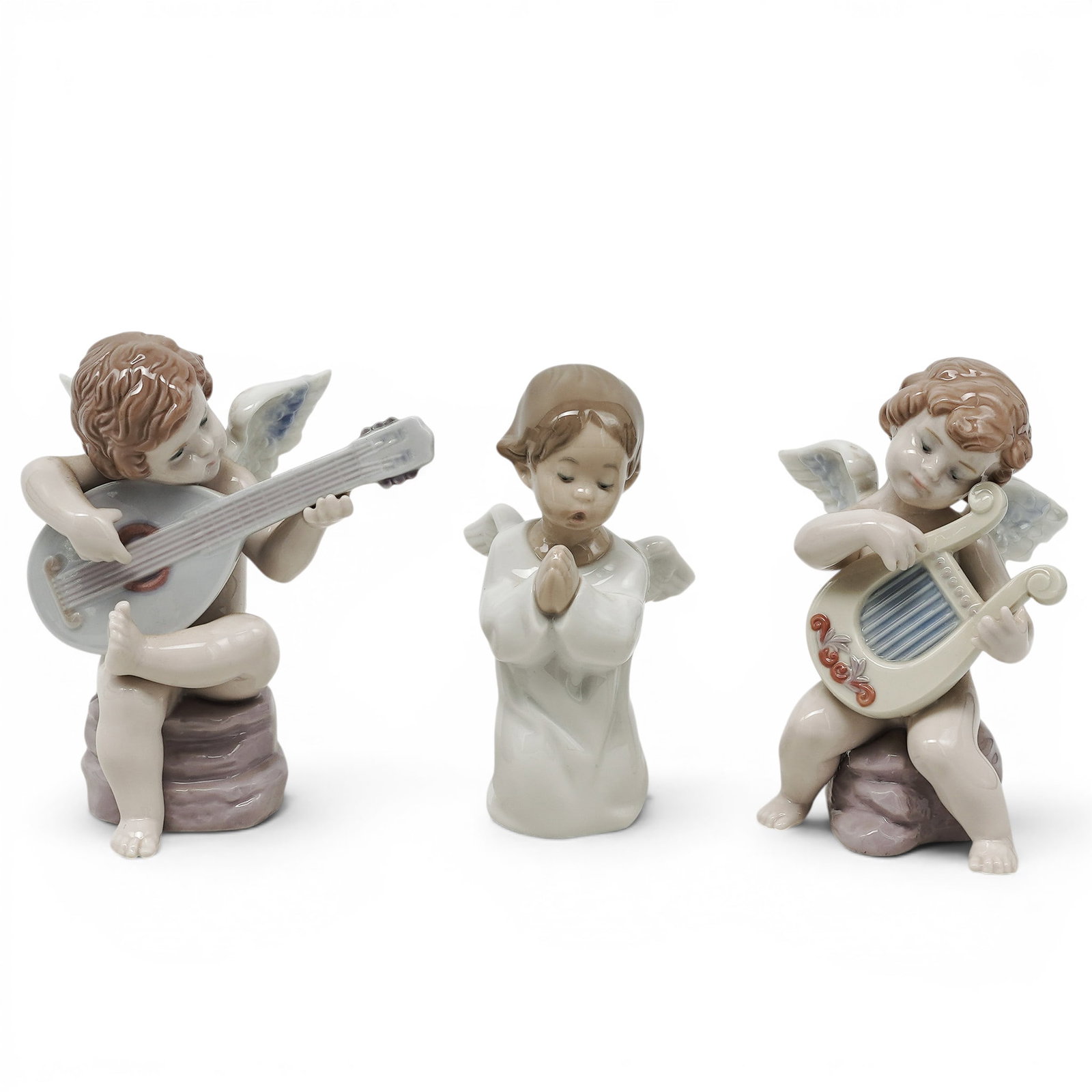 (3pc) Lladro Porcelain Cherub Figurines Group (1 of 6)