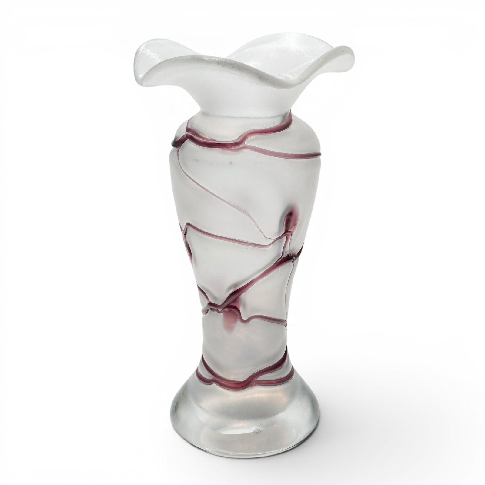 Martin Weinberger X Poschinger Iridescent Threaded Glass Vase (1 of 14)