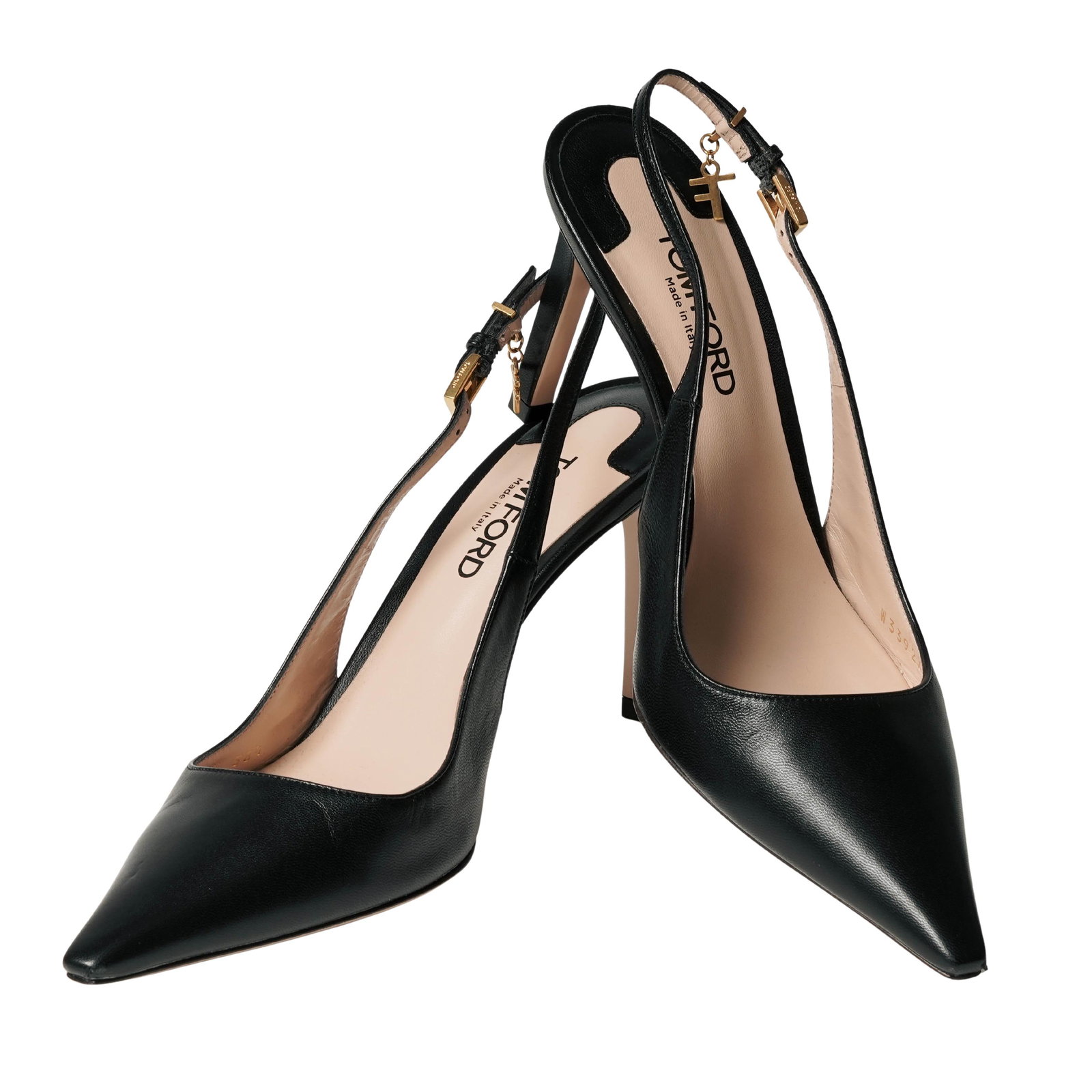 Tom Ford Angelina Pointed Toe Slingback Calfskin Leather Pump (1 of 9)
