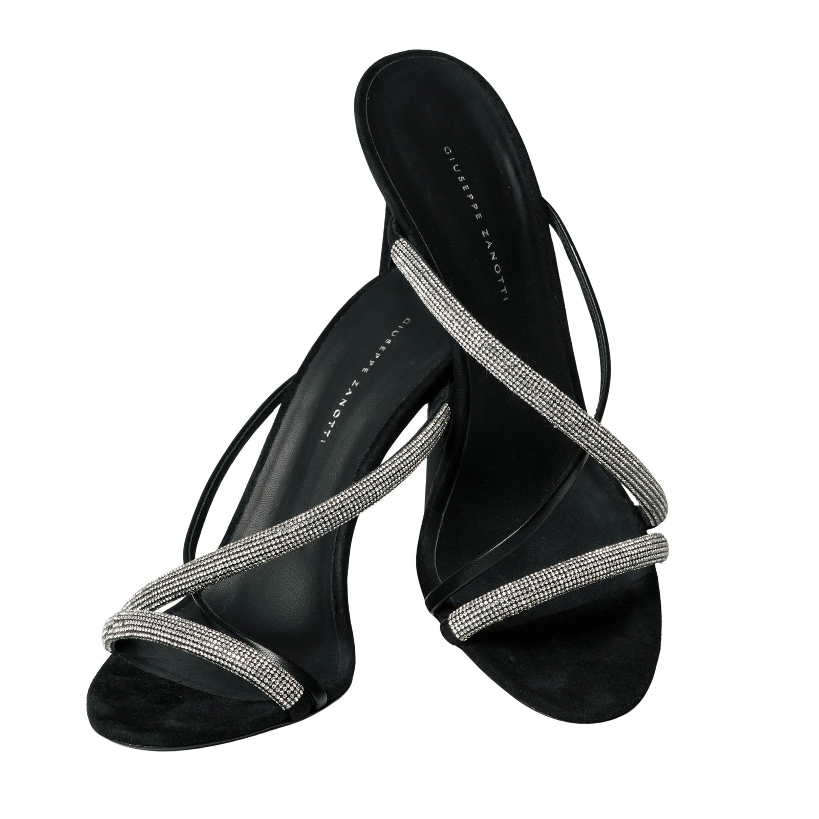 Vintage Giuseppe Zanotti Crystal Embellished Black Heels (1 of 7)