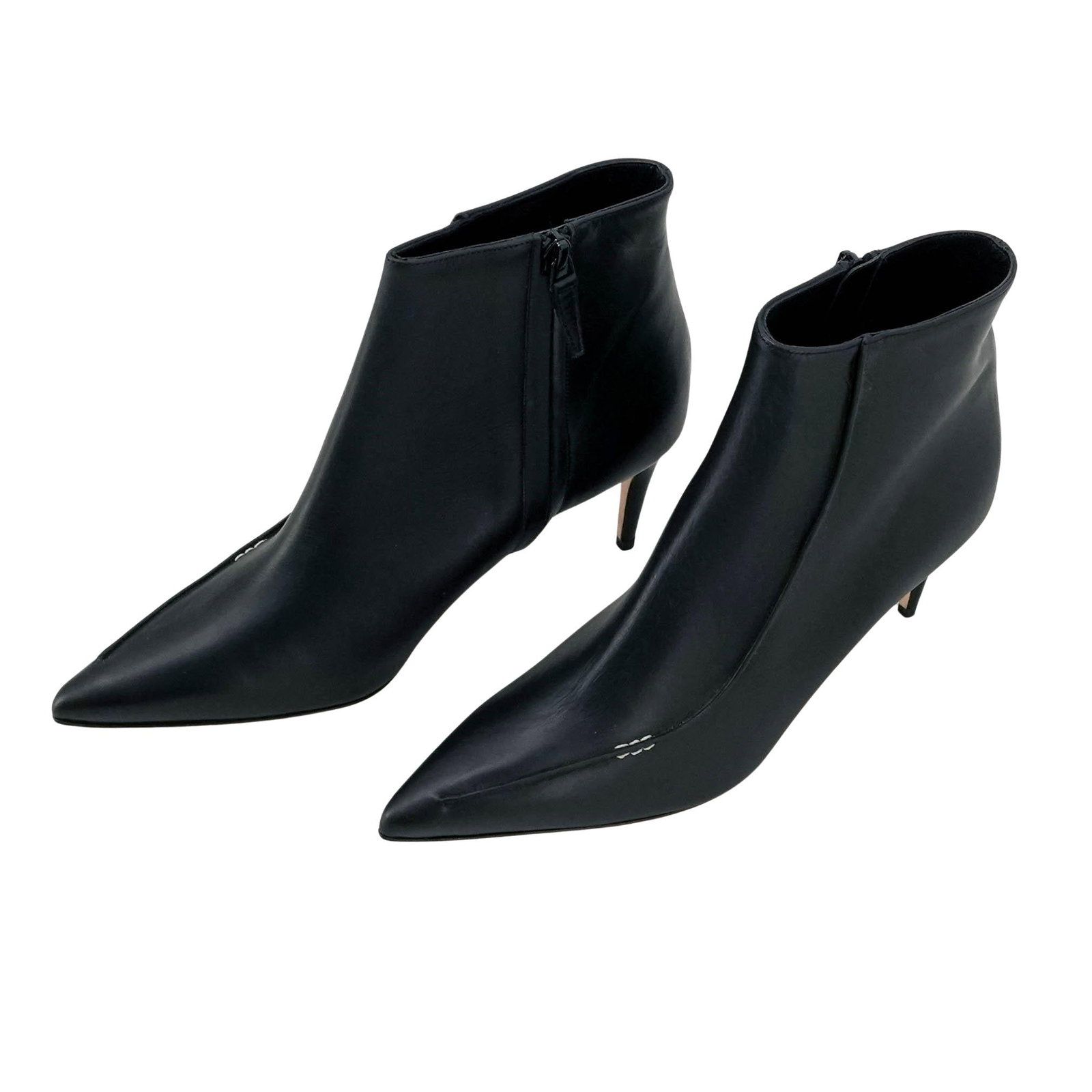 Manolo Blahnik "Milleta" Black Leather Ankle Boots (1 of 7)