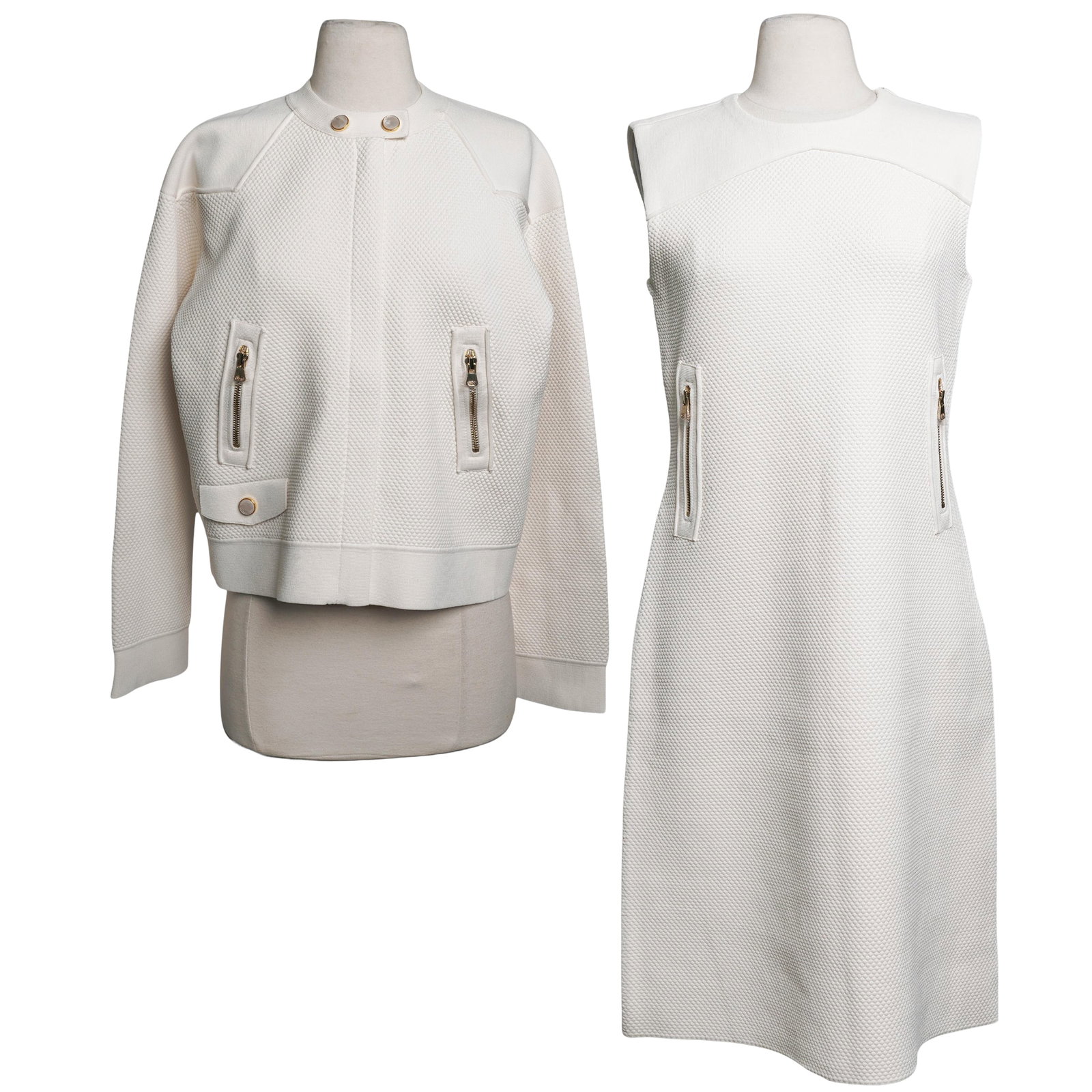 (2 pc) St. John Ecru Knit Suite (1 of 15)