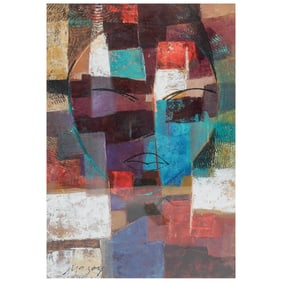 Paul Mazoy (French, b. 1947) Mix-Media On Paper Painting