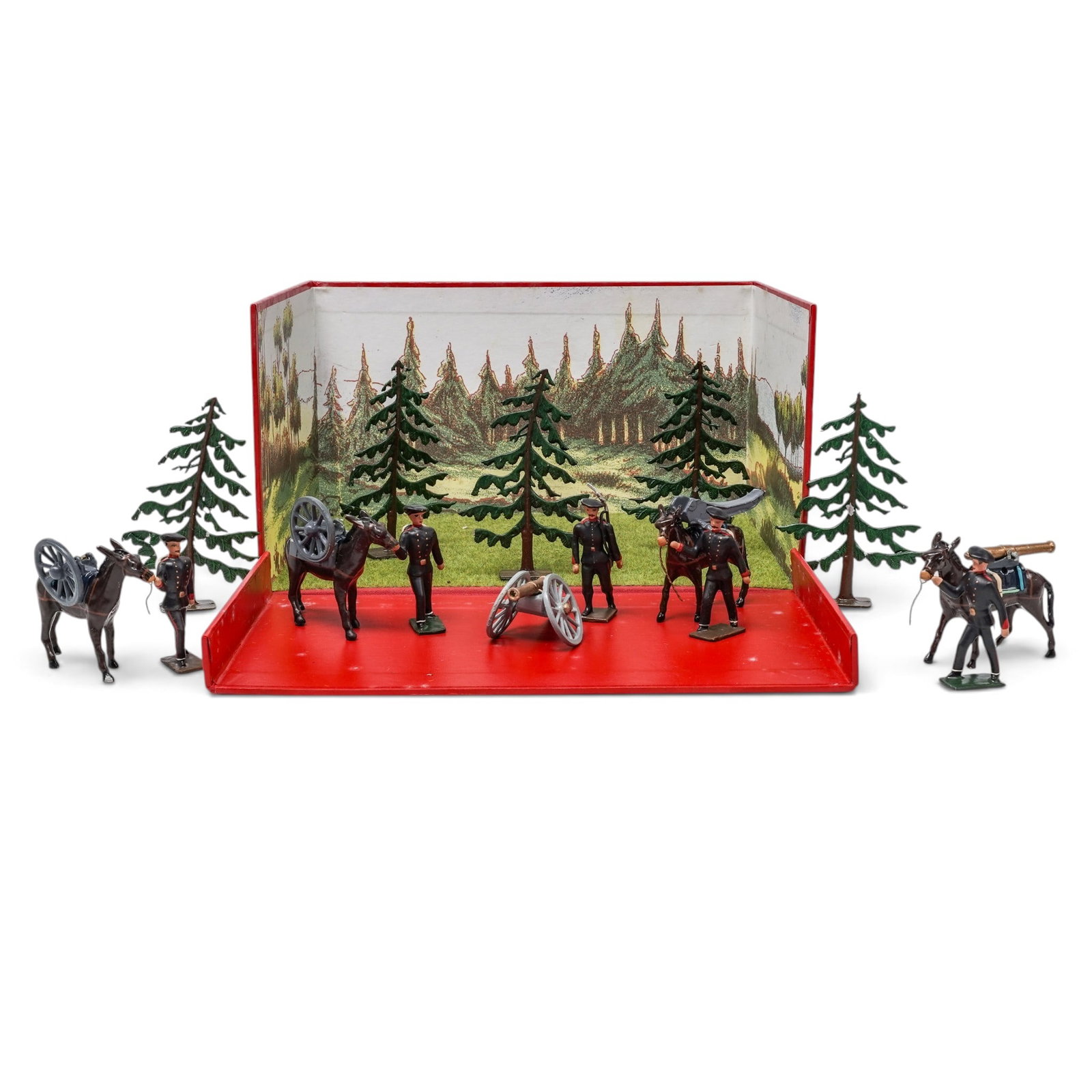 CBG Mignot French Horse Mountain Artillery Unit Toy Soldiers (1 of 8)