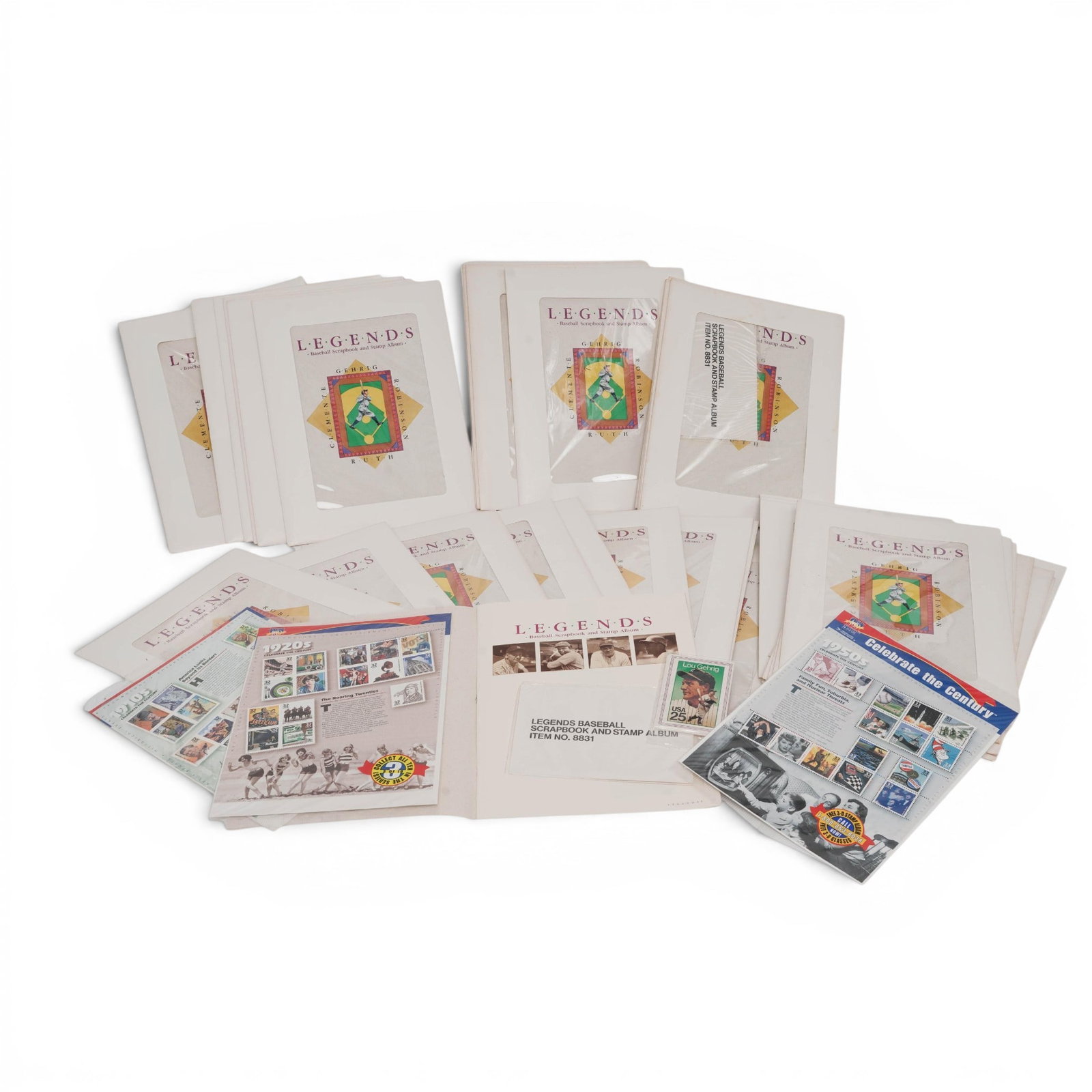 (44 pc) Legends Baseball Scrapbook & Stamp Albums (1 of 11)
