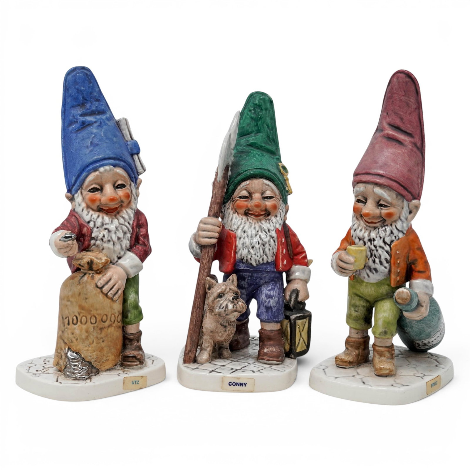 (3 pc) Goebel Co-Boy Porcelain Gnome Figurines (1 of 12)