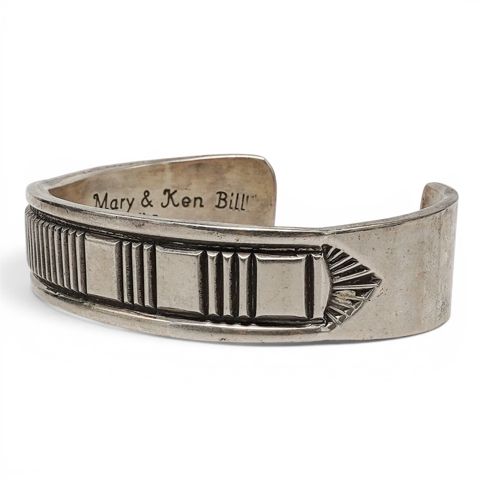 A Mary & Ken Bill Navajo Sterling Silver Cuff Bracelet (1 of 5)