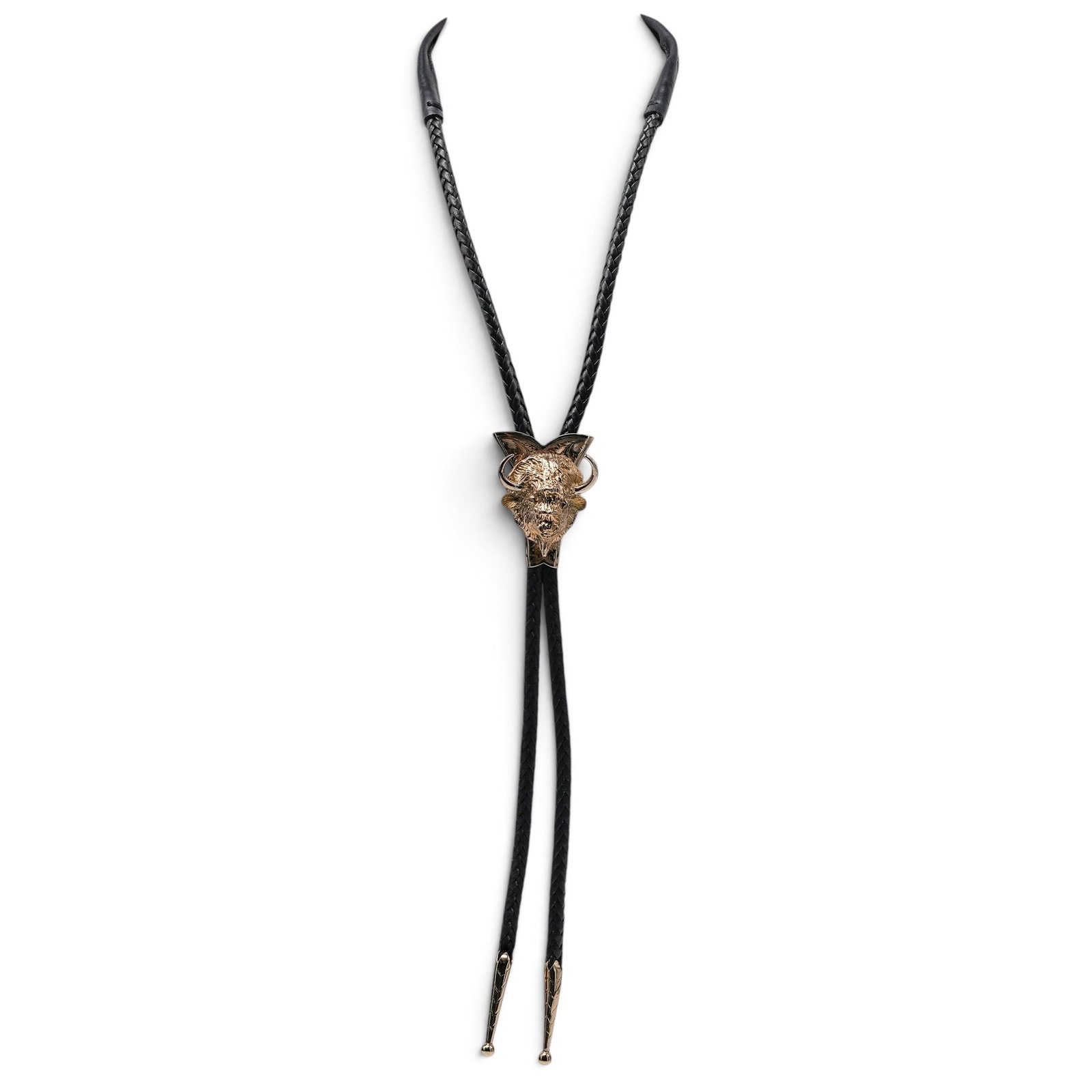 Bohlin Made 22K, 14K, & 12K Gold Buffalo Bolo Tie - 4