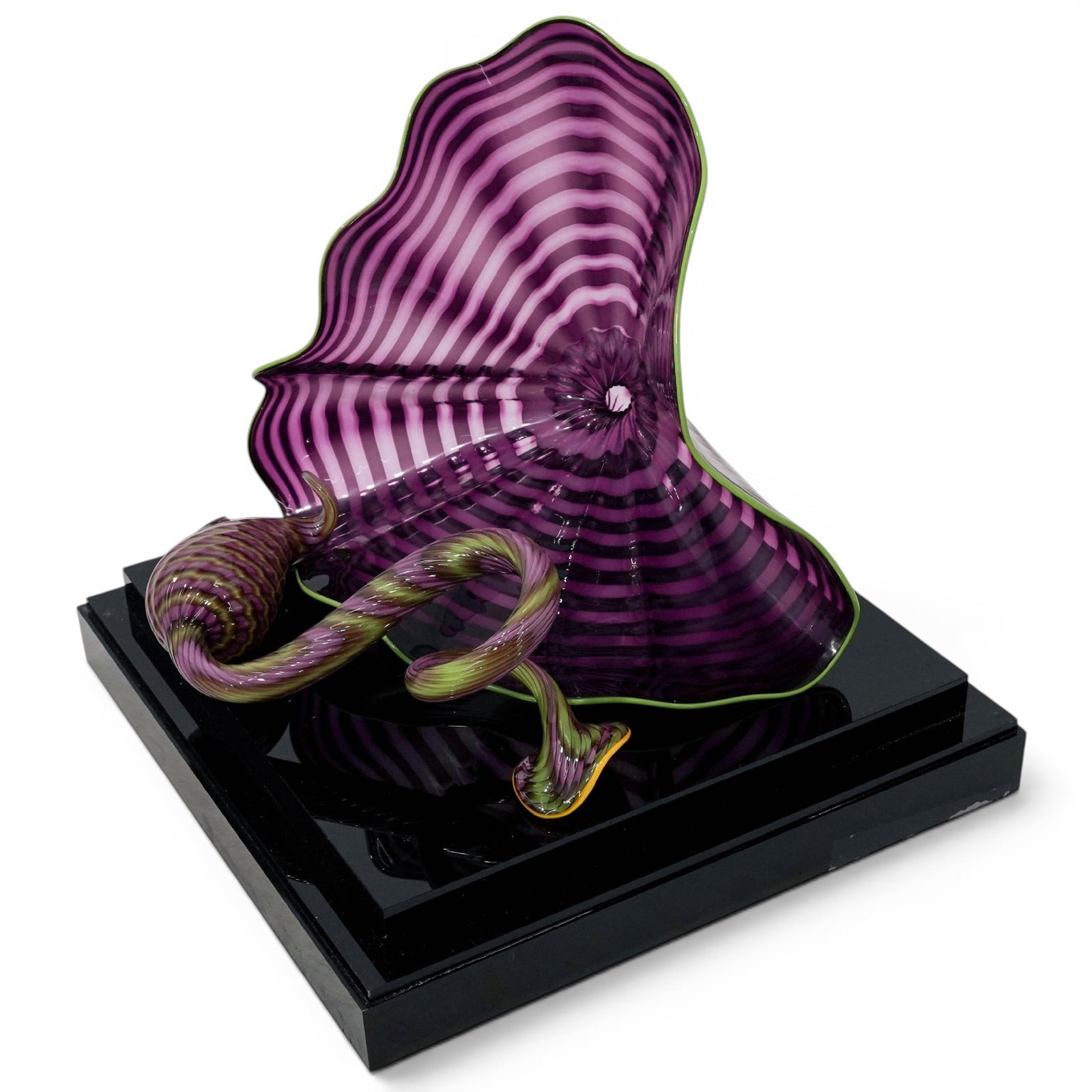 Dale Chihuly (American, 1941-) Amethyst Persian Blown Glass Sculptures: Dale Chihuly (American, 1941-) Amethyst Persian Blown Glass Sculptures USA, 2005 Two hand-blown art glass sculptures from Dale Chihuly's renowned Persian series, executed in rich amethyst hues with ir