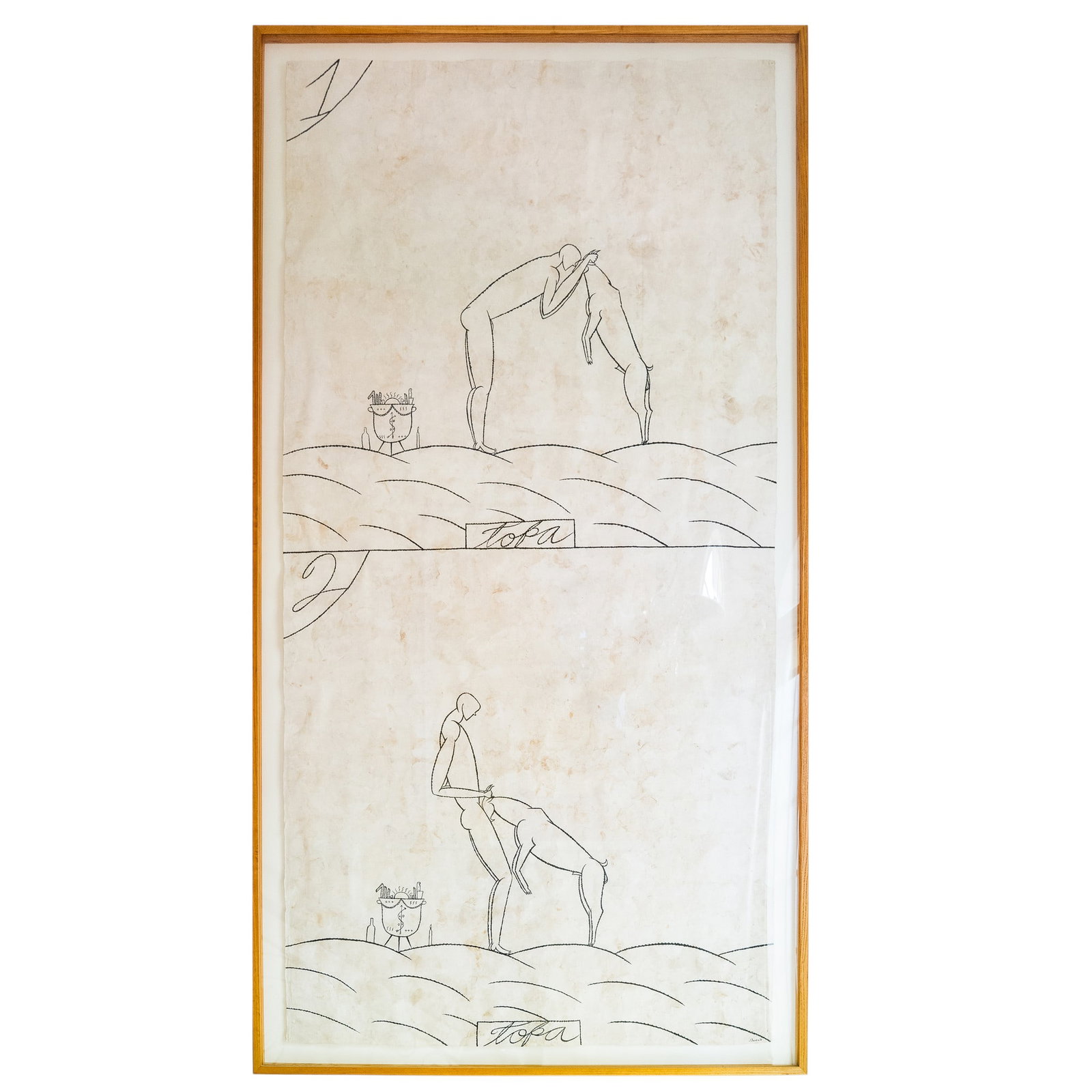 Jose Bedia Valdes (Cuban B. 1959) Ink On Paper Painting (1 of 4)