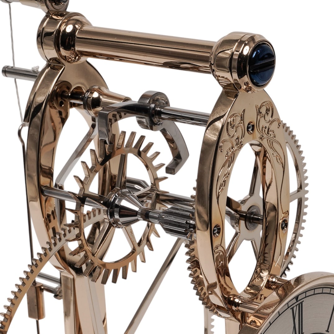 Asprey Harding Sinclair Great Wheel Skeleton Clock - 12