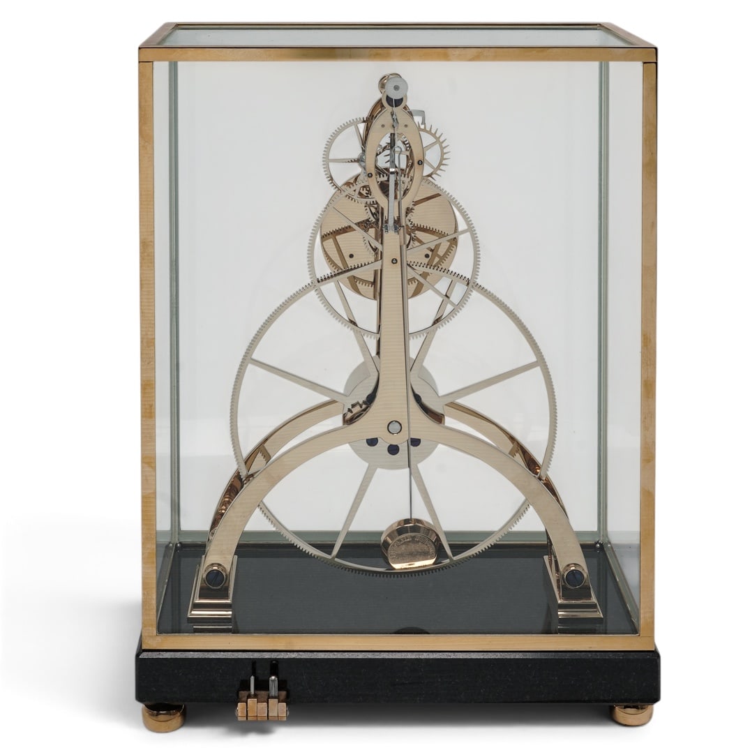 Asprey Harding Sinclair Great Wheel Skeleton Clock - 3